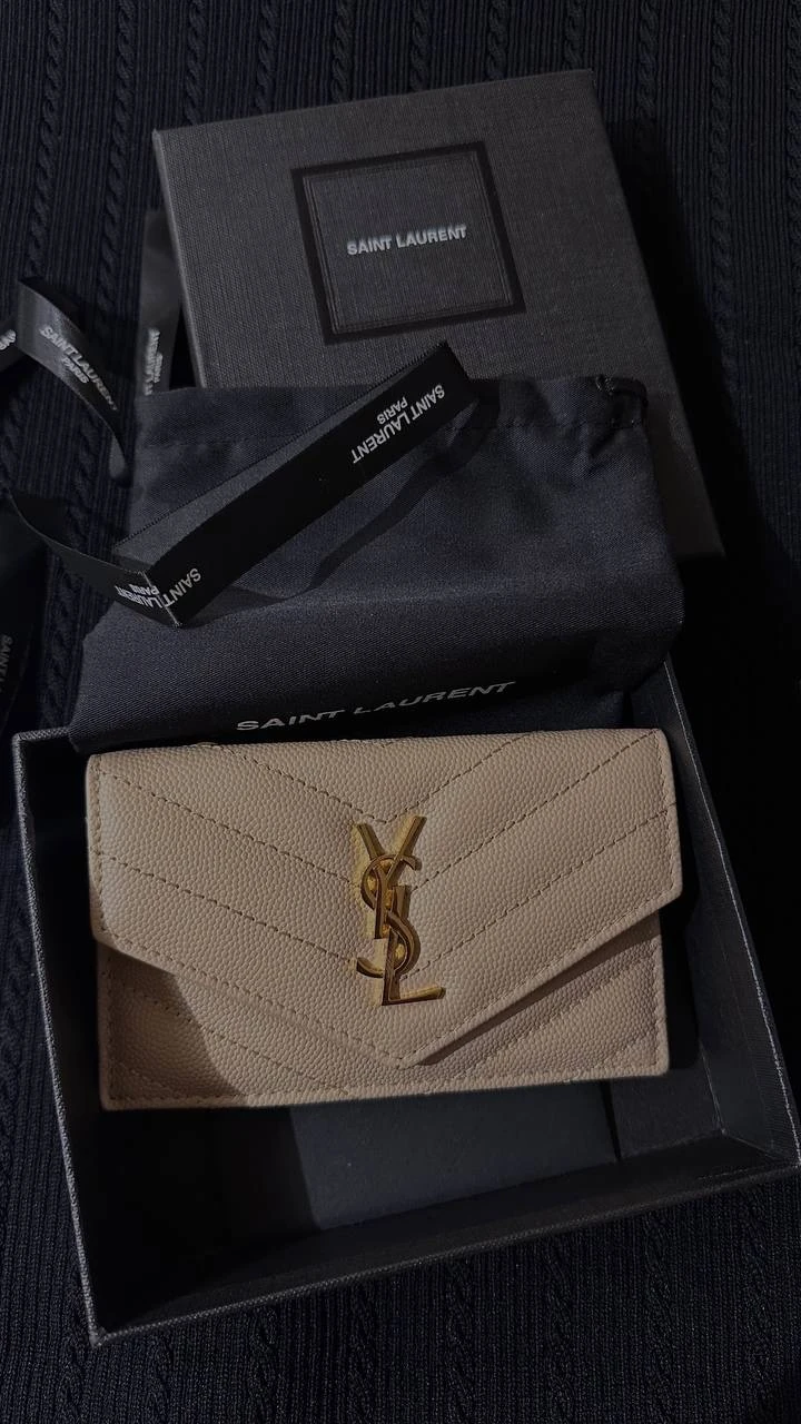 Laurent Monogram Envelope Wallet