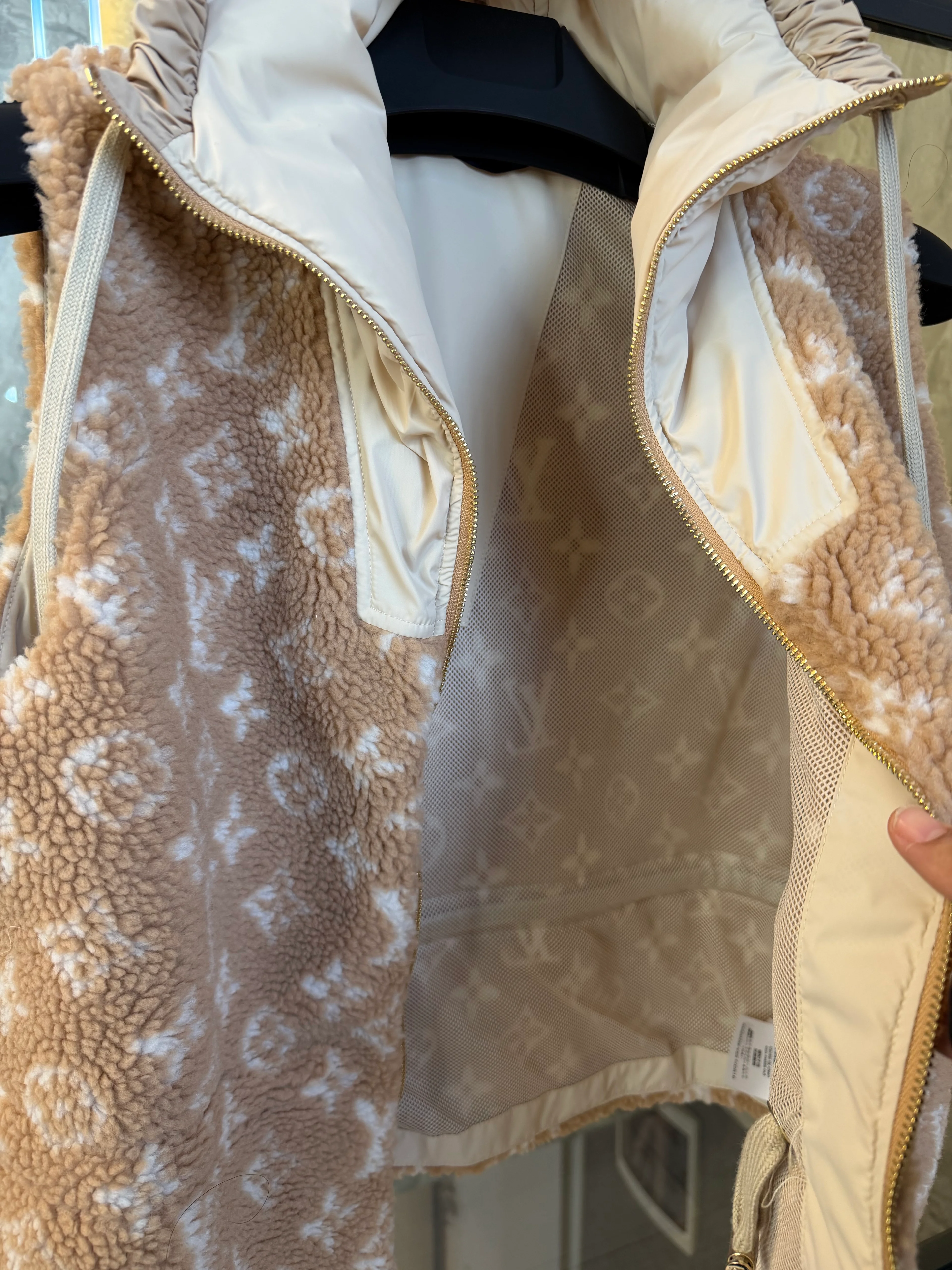 Monogram Teddy Vest – Reversible Effect