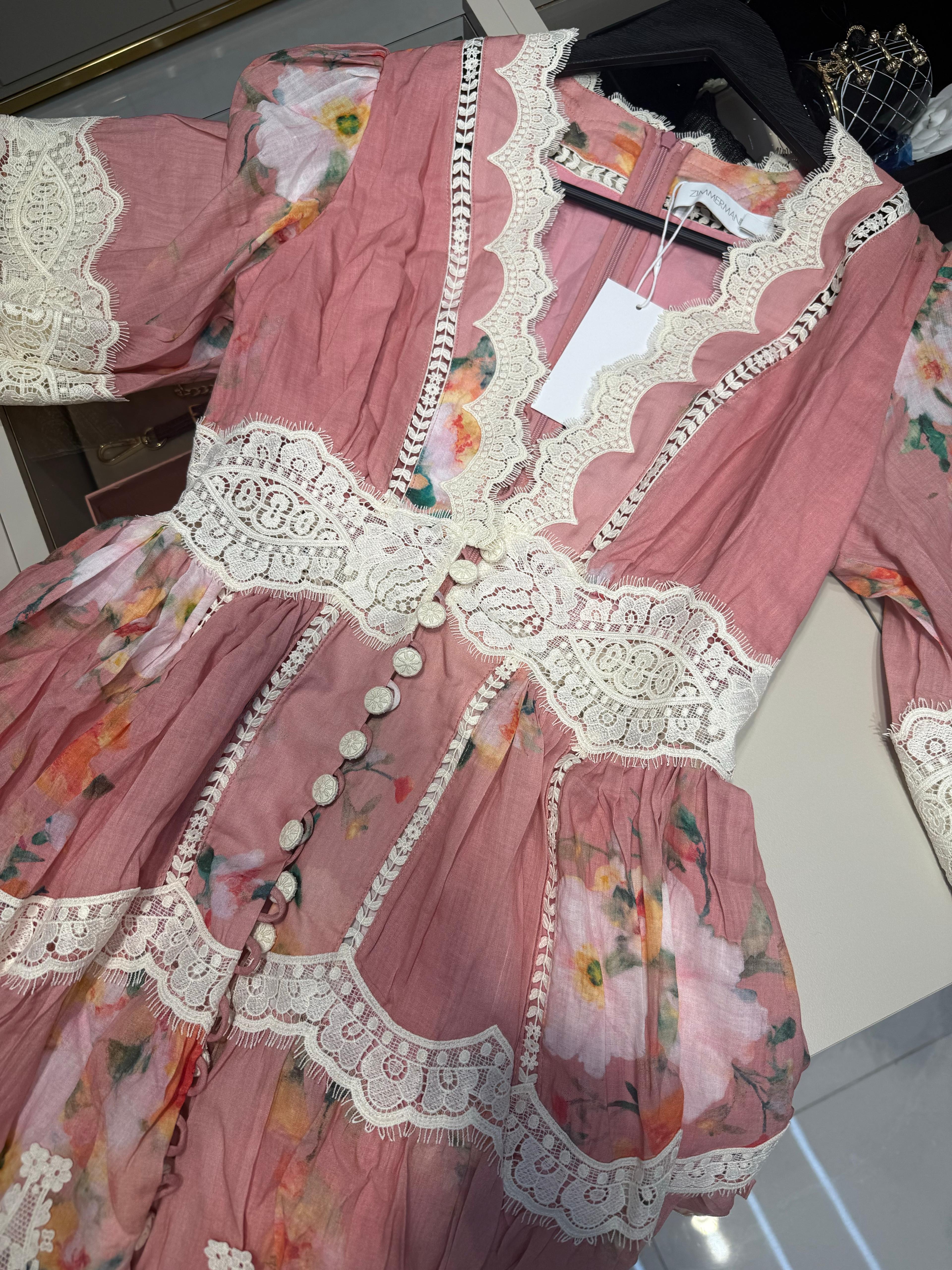 Zimmermann - Rose Chateau Lace Dress