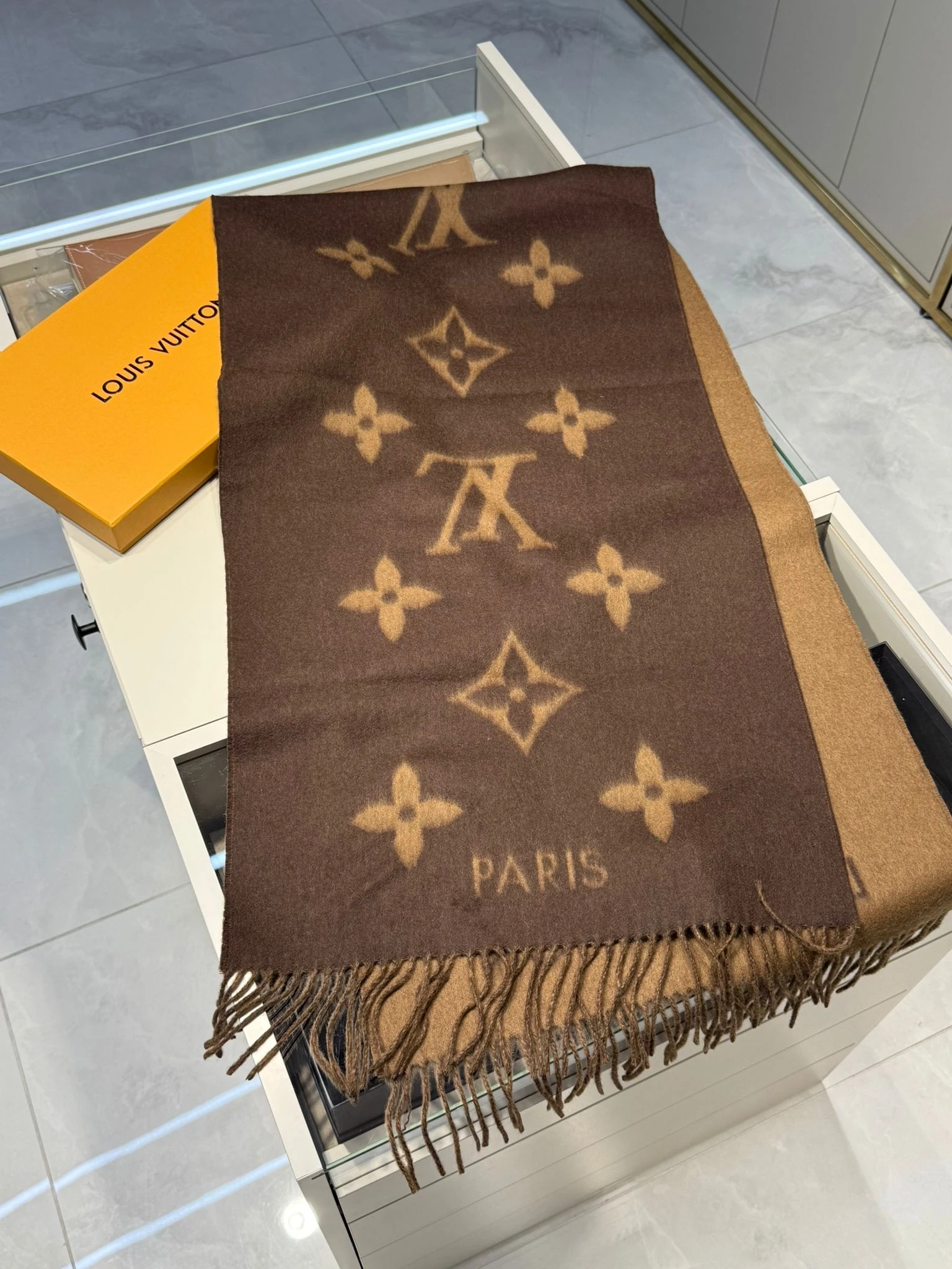 L. Vuitton Logomania Shine Scarf 