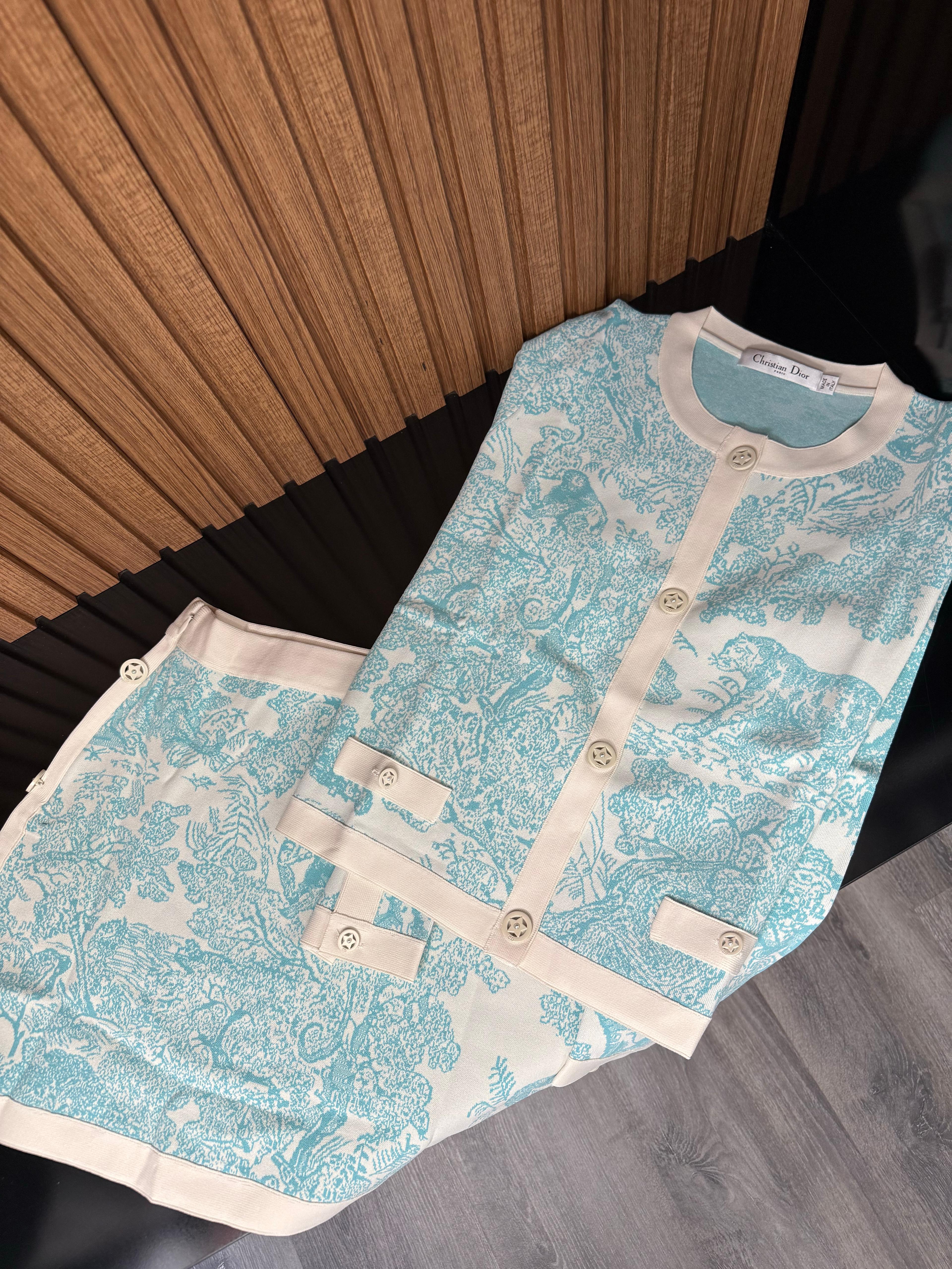 Dio- Toile de Jouy Desenli İkili Takım