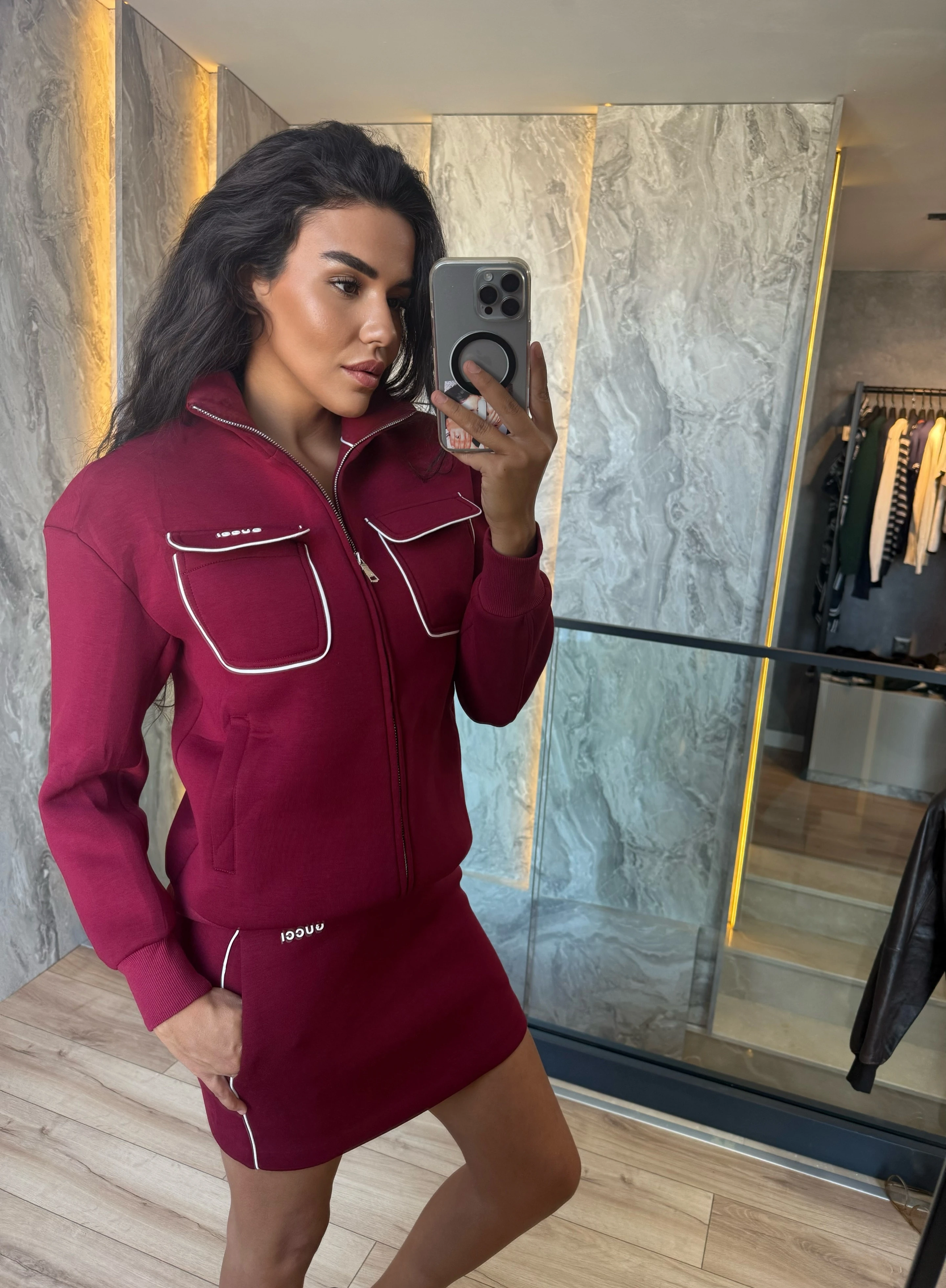 Guc /  Burgundy Sport Chic Set