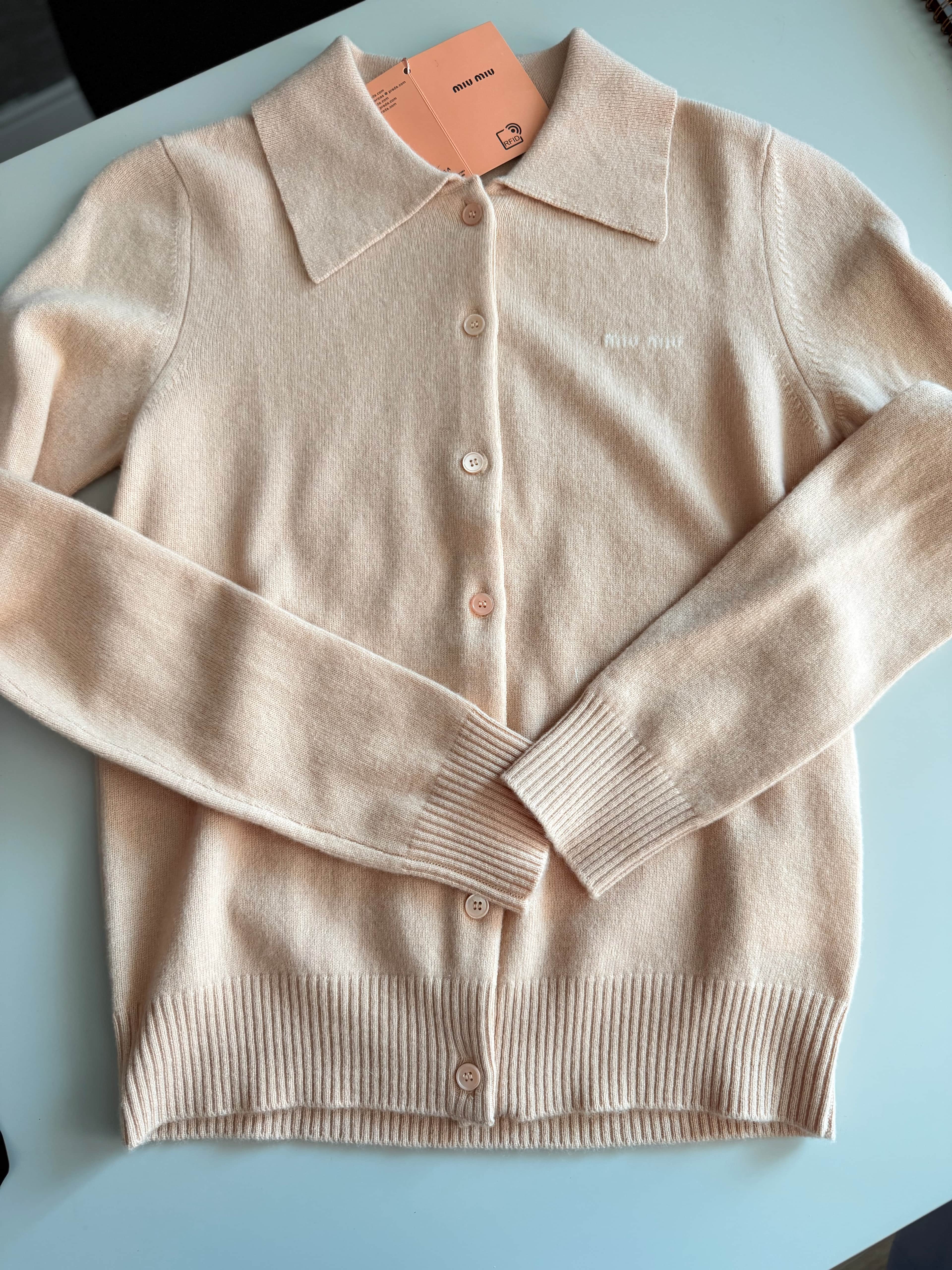 Miu / Ivory Essentials Knit Cardigan