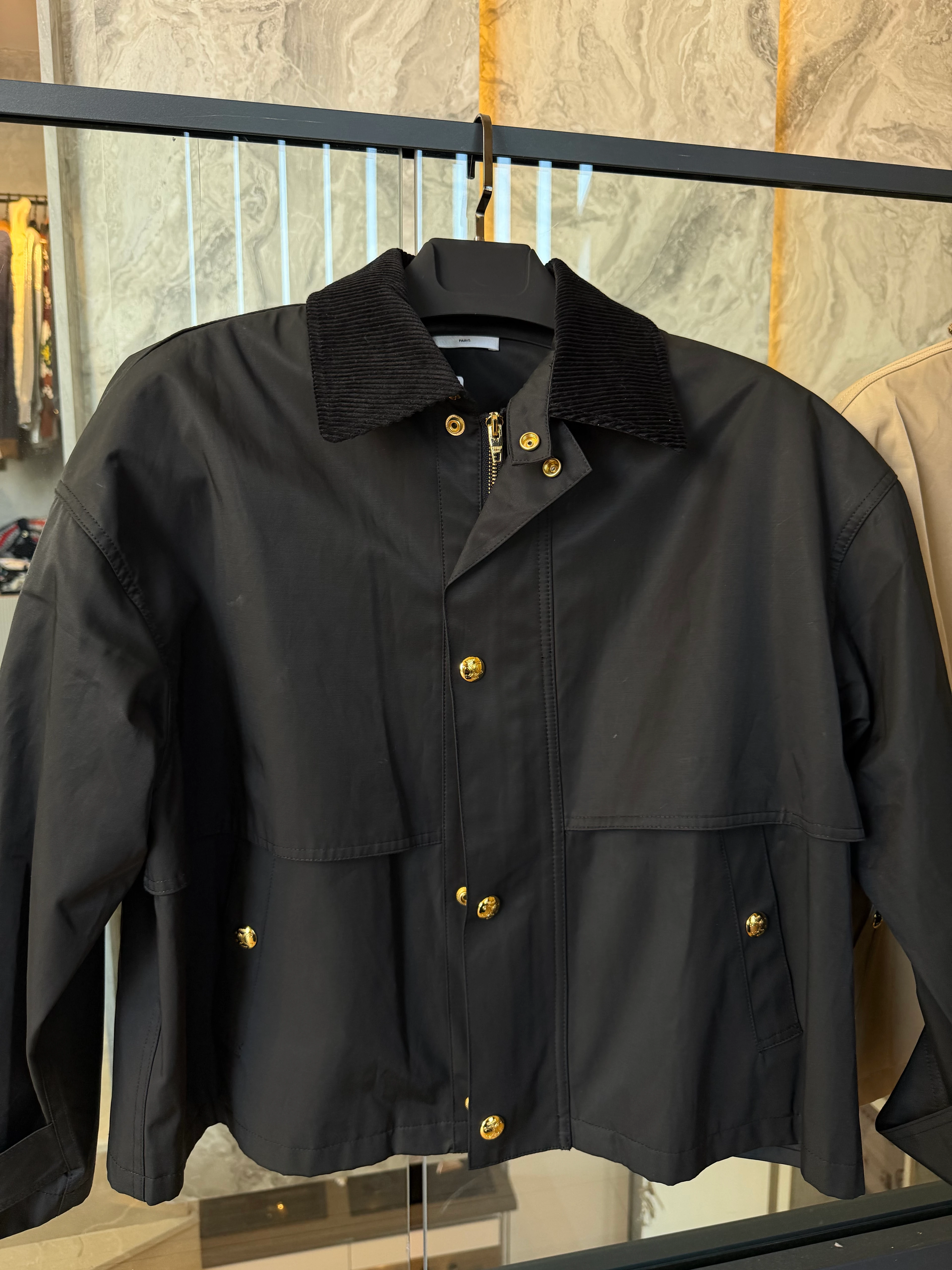 Celin / Gold Button Cropped Jacket