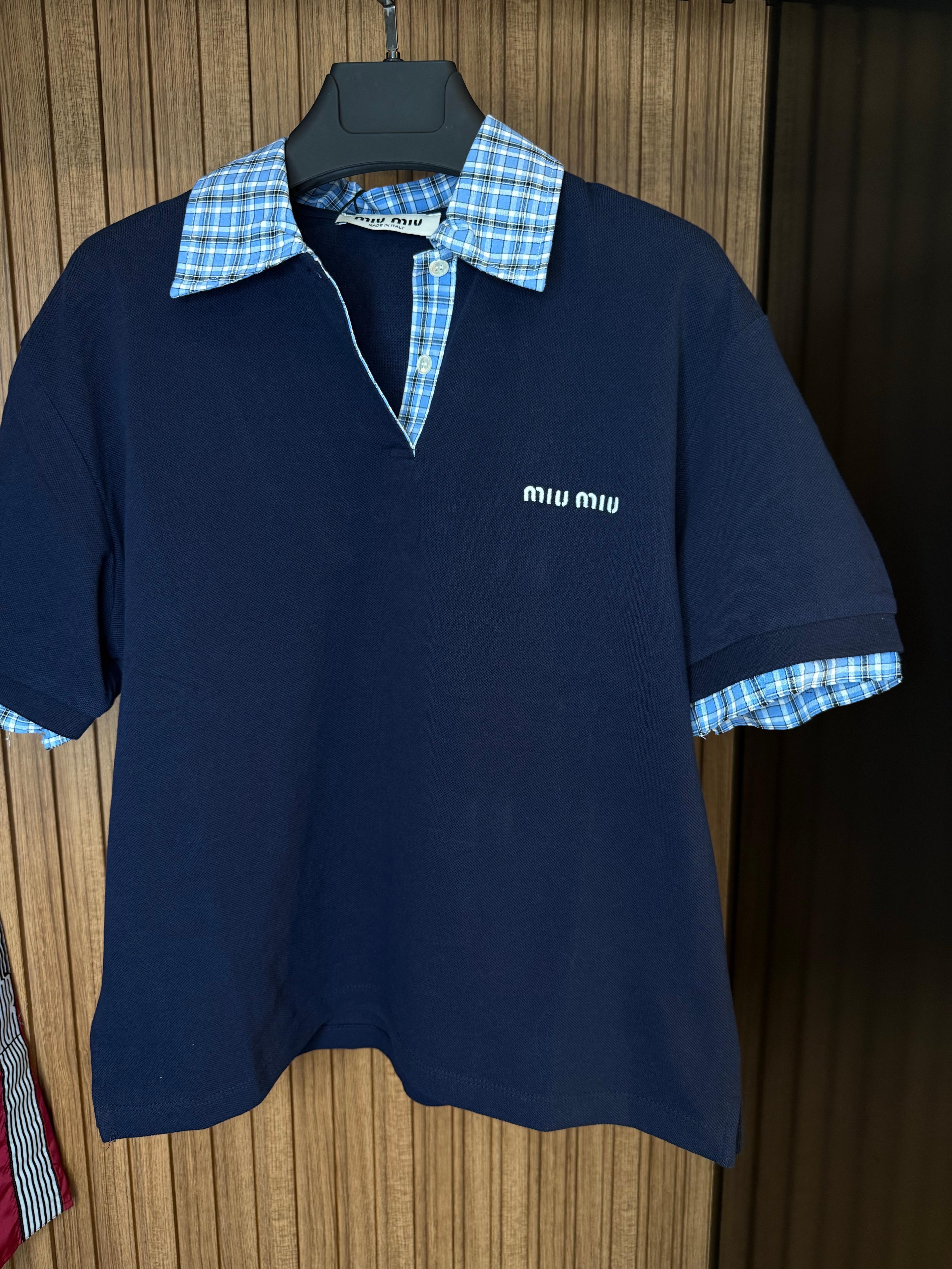 Miu- Polo Yaka Ekose detay
