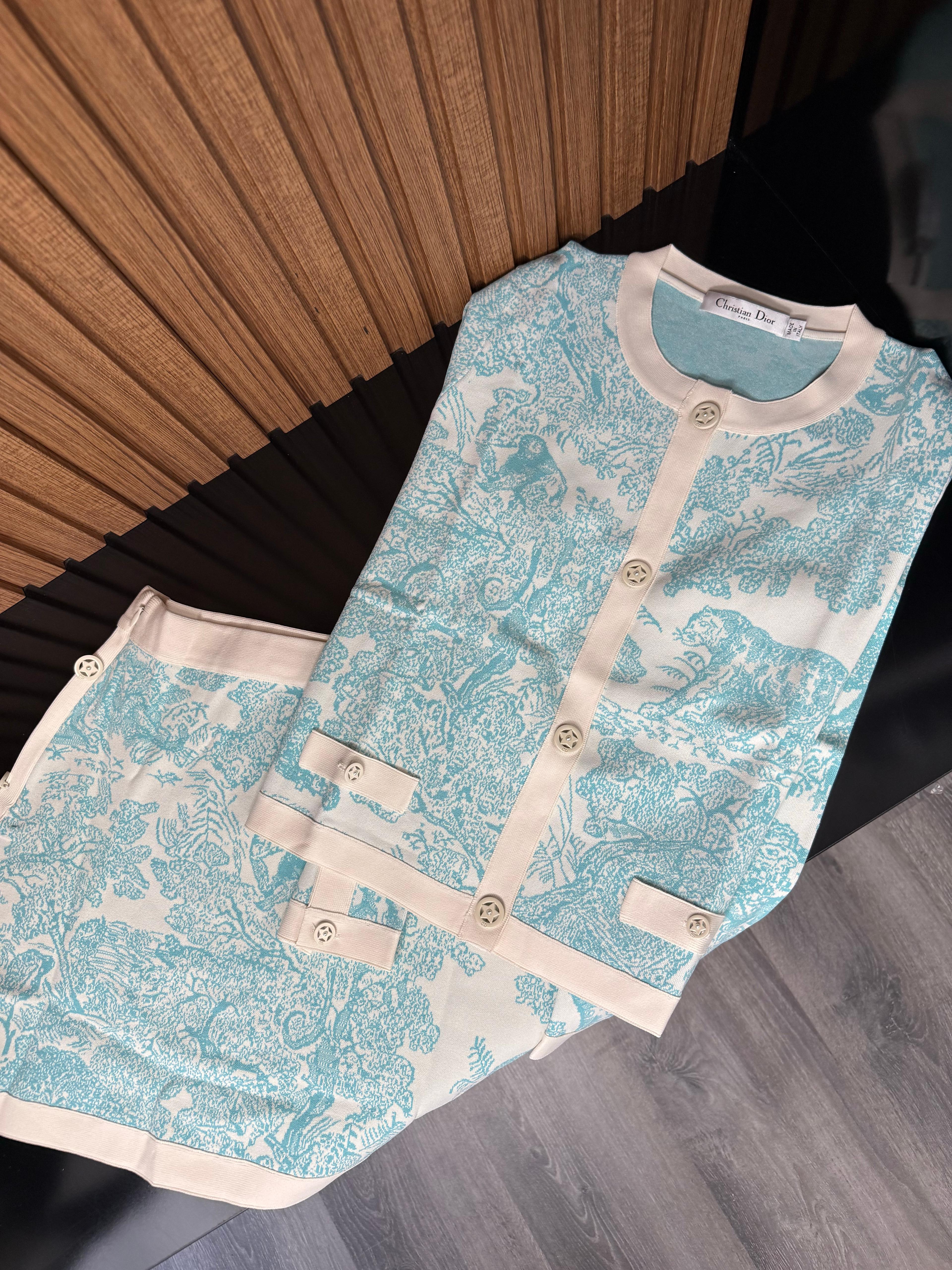 Dio- Toile de Jouy Desenli İkili Takım