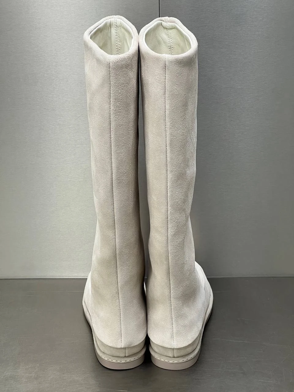 Chanel Suede Long Boots – Ivory