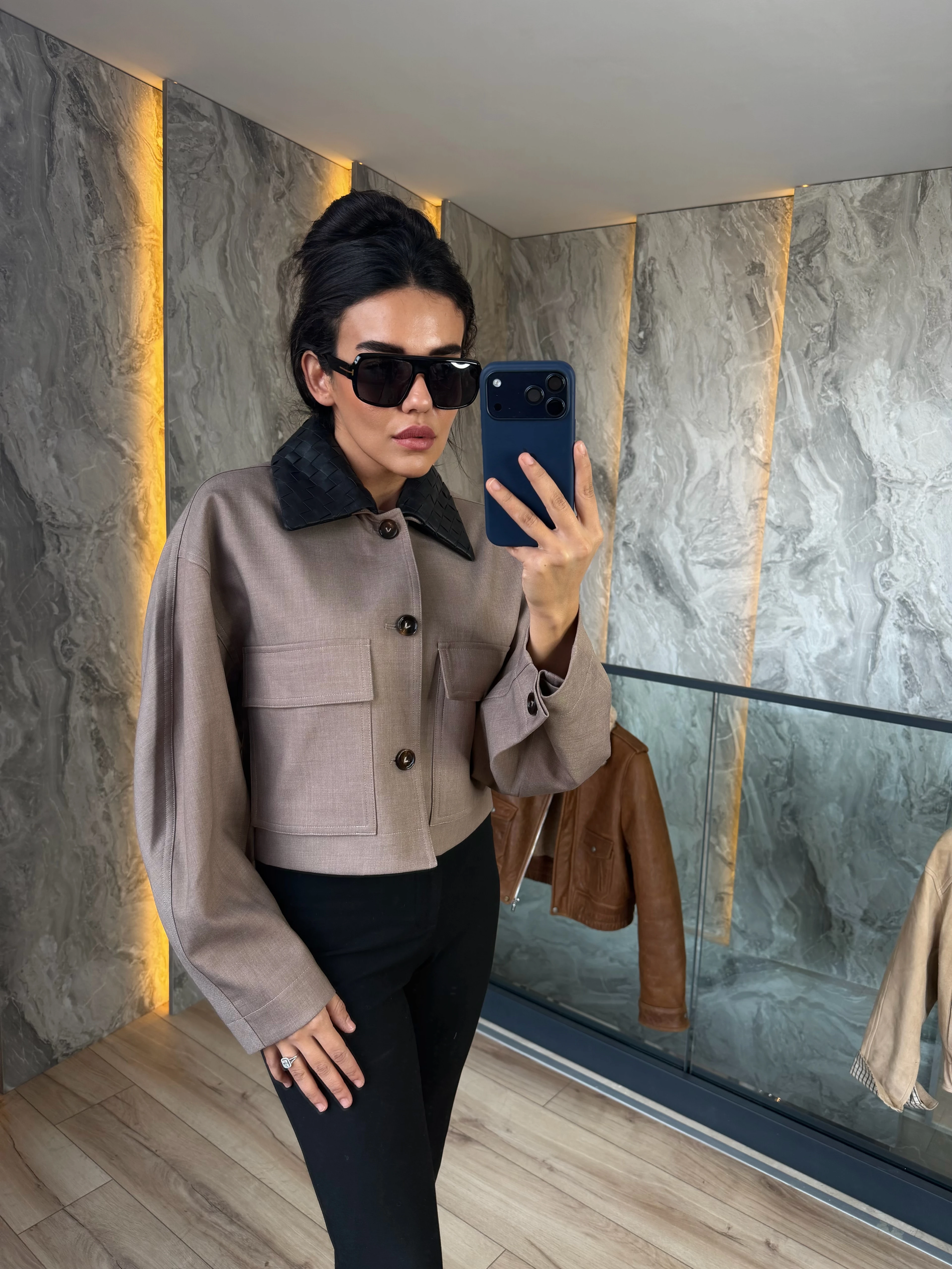 Bott.  Intrecciato Collar Jacket