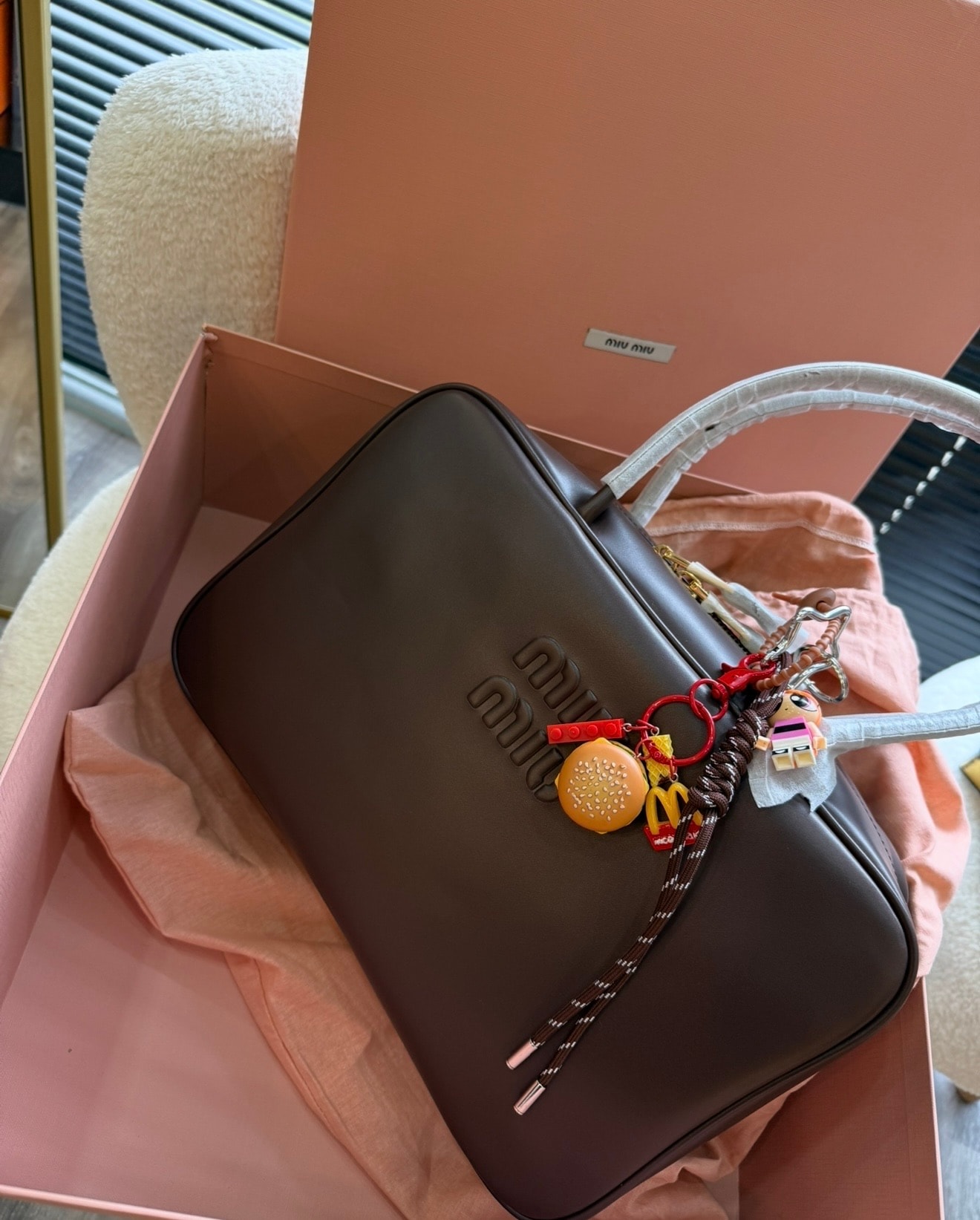 Miu Chocolate Brown Iconic Bag 