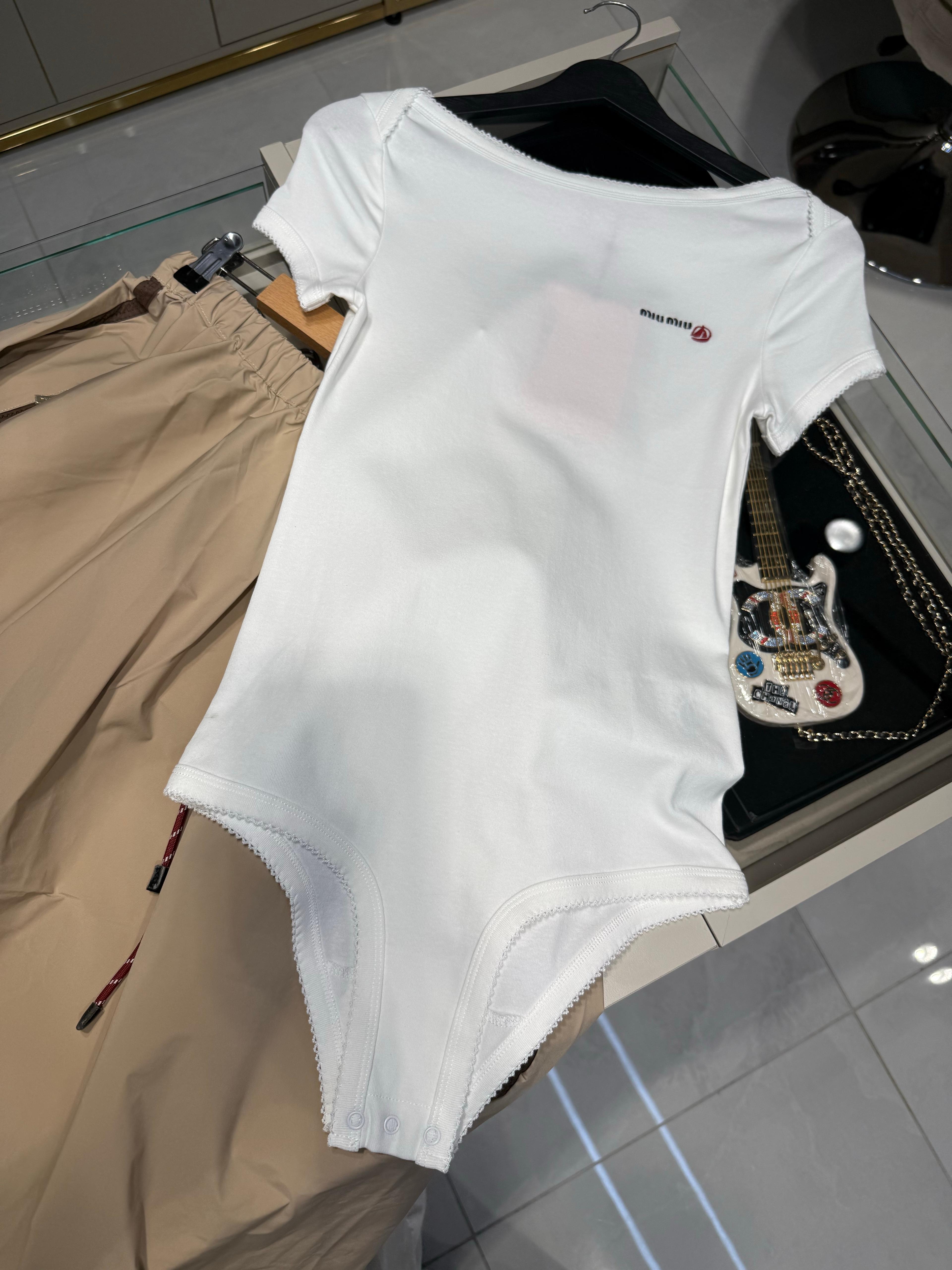 Miu - Signature Bodysuit- Beyaz