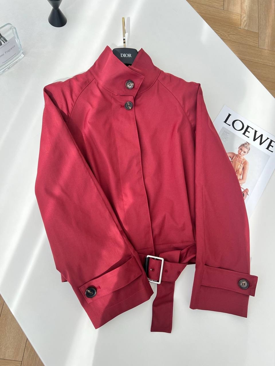 Loe/ Crimson Belted’ Statement Ceket