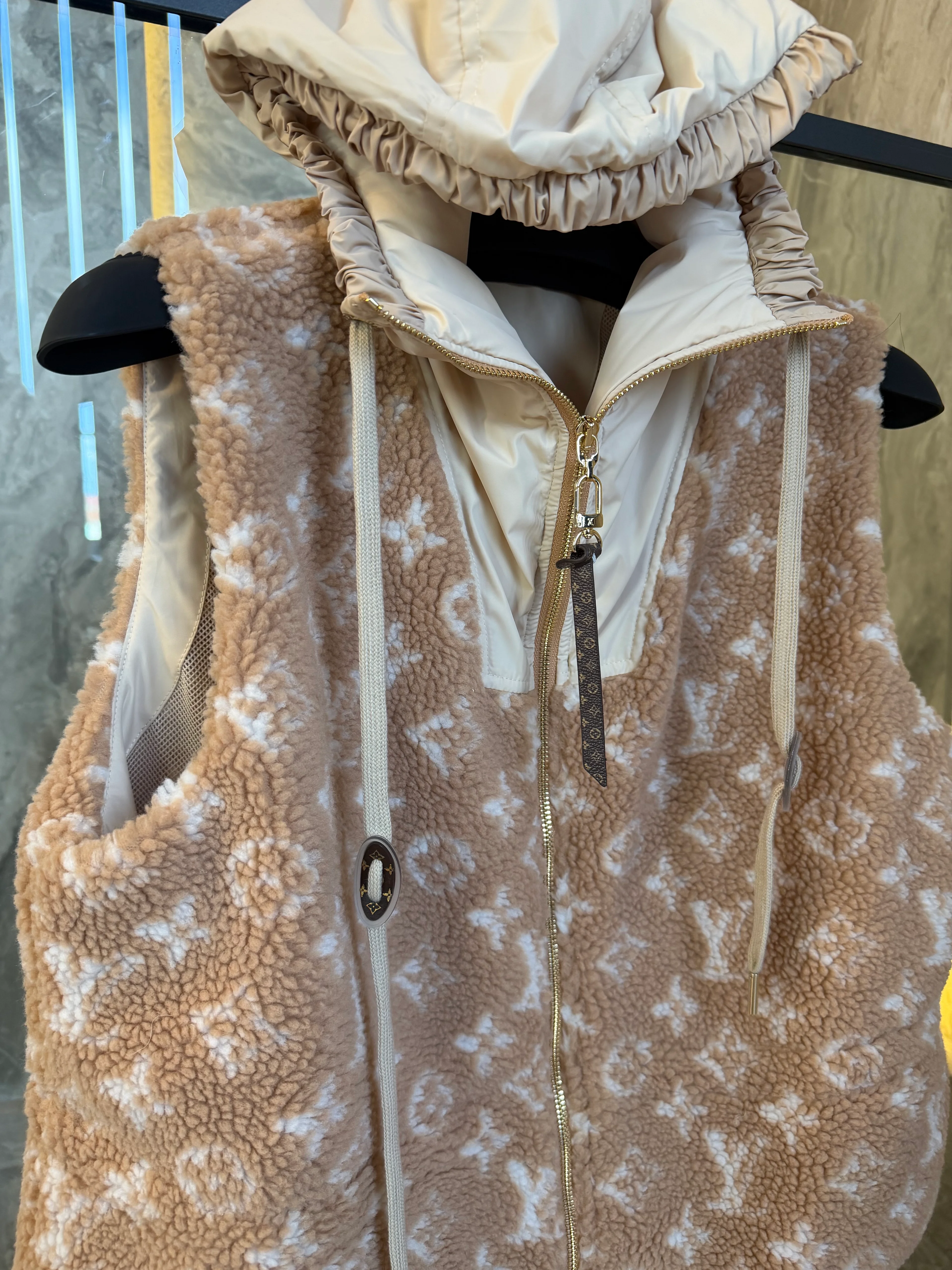 Monogram Teddy Vest – Reversible Effect