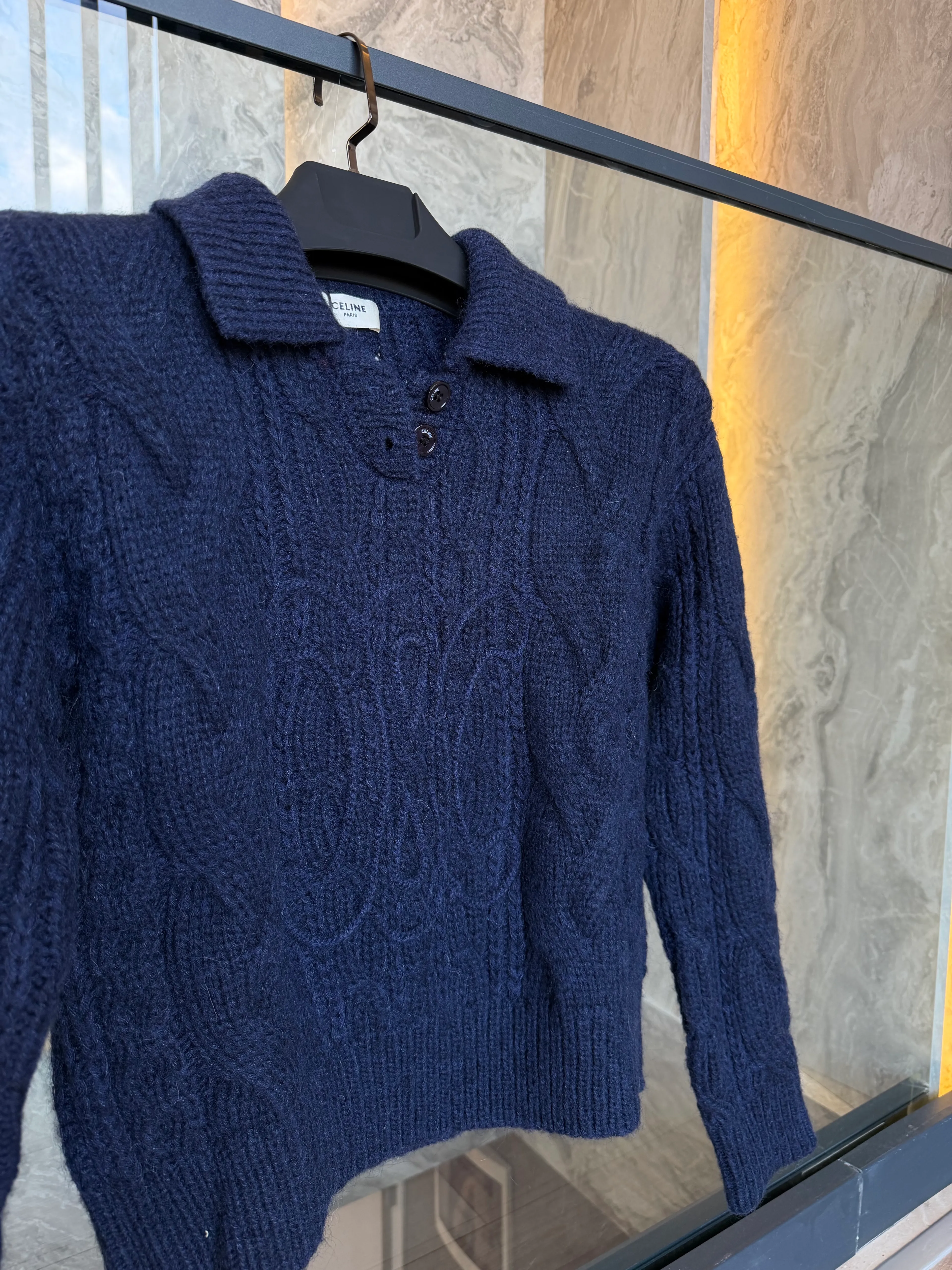 Celine Cable Polo Knit 