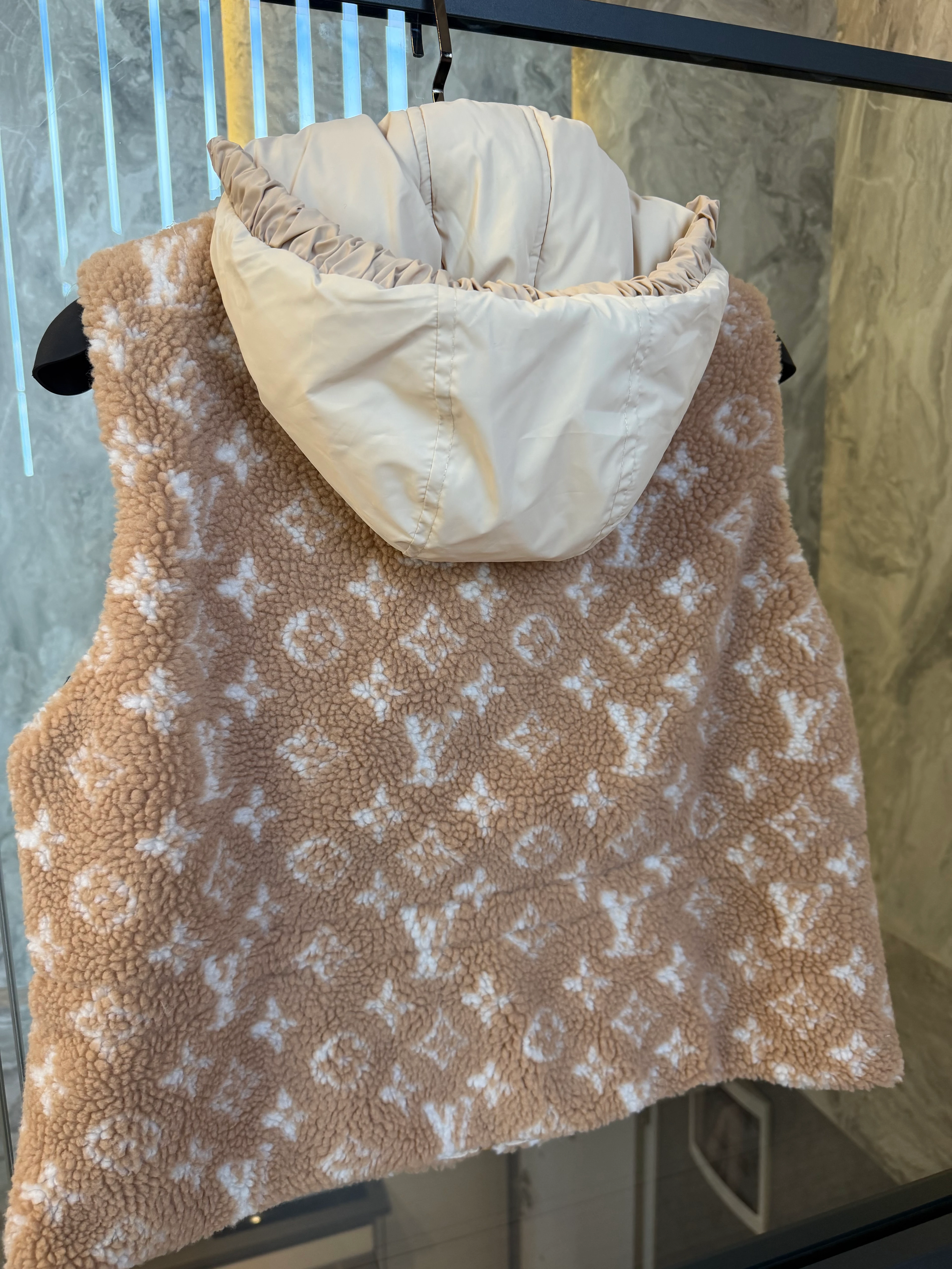Monogram Teddy Vest – Reversible Effect