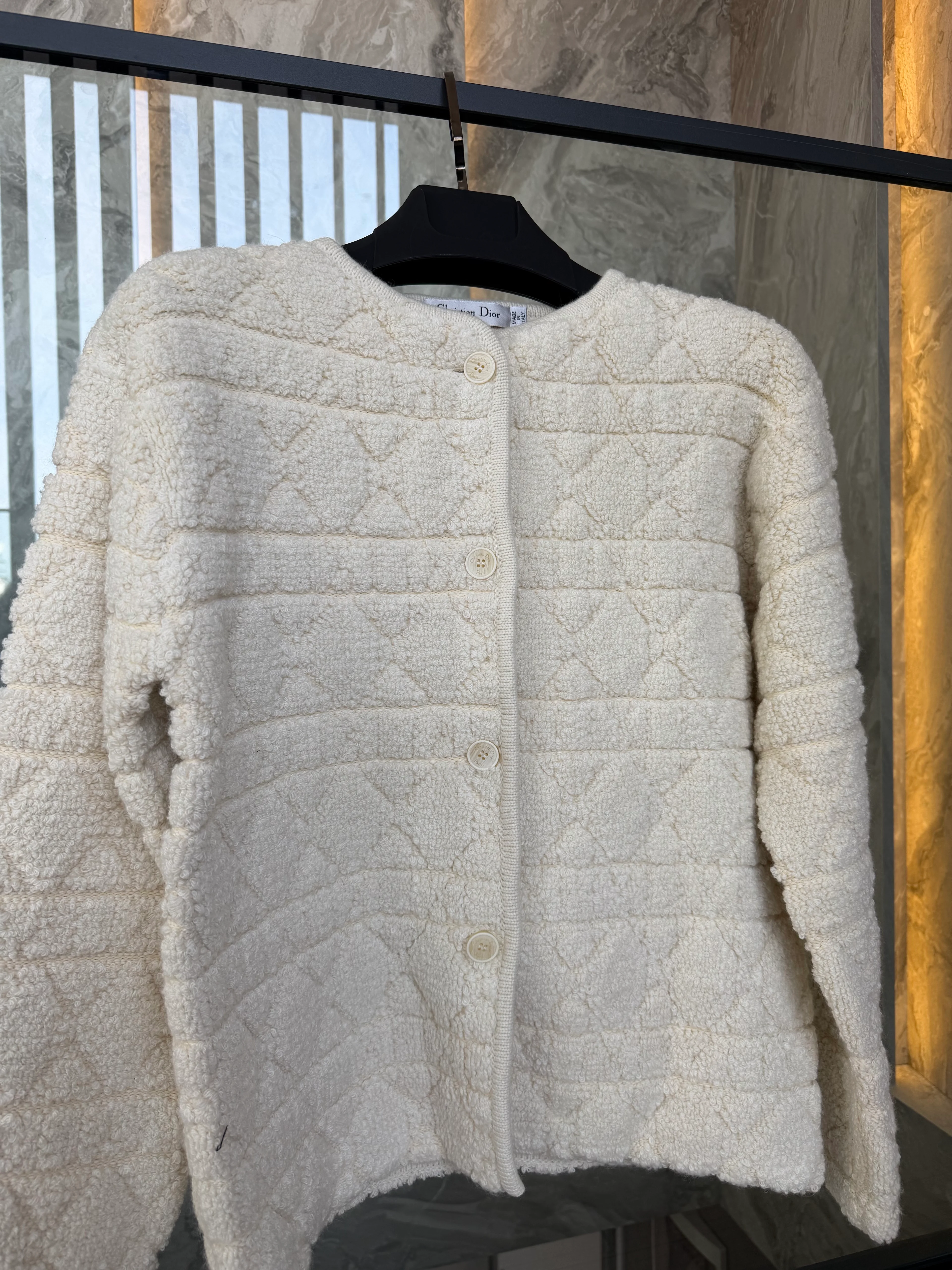 Ivory Oblique Cozy Jacket