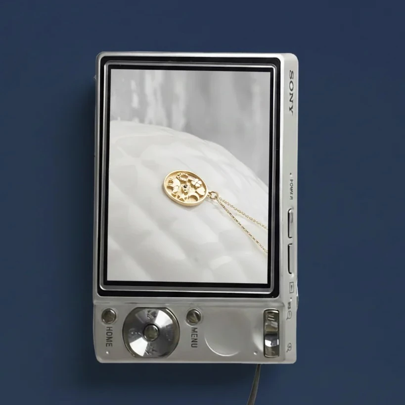 14 Ayar Altın At Nalı, Yonca, Göz, Kalp, Fil, Yıldız Plaka Kadın Kolye