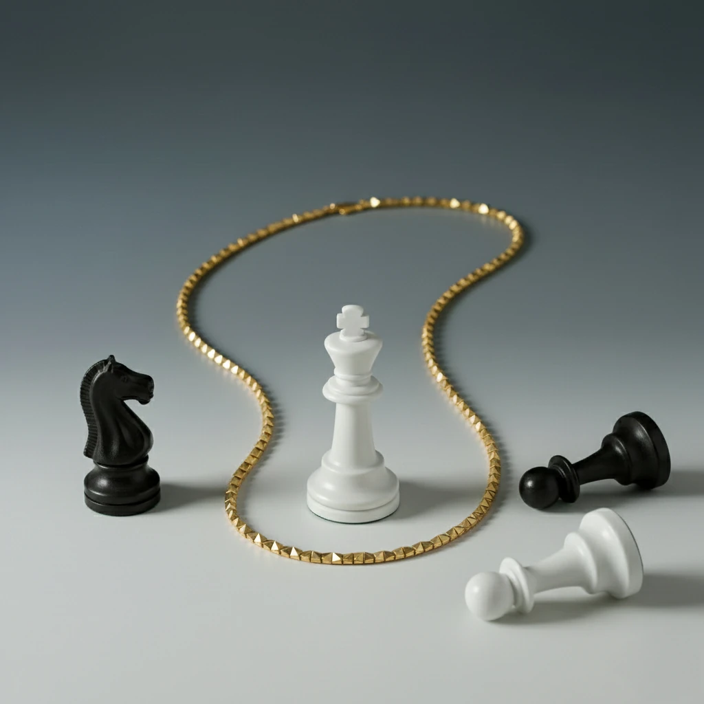 14 Ayar Altın Tasarım Kadın Zincir Gerdanlık