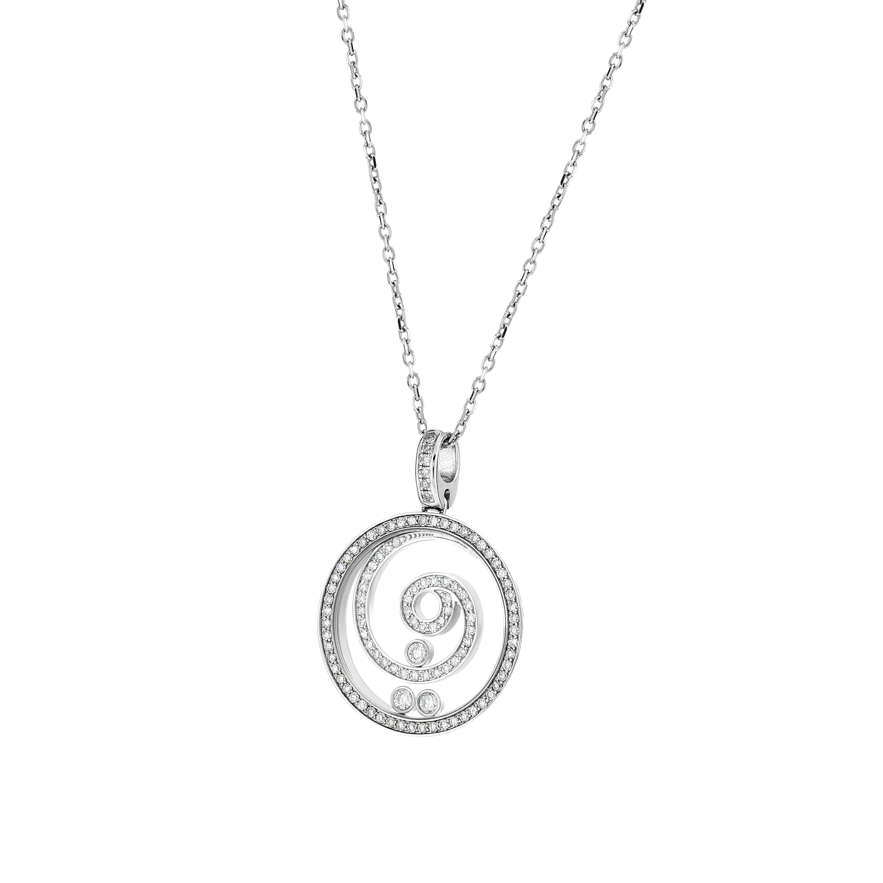 0,62 Karat Pırlanta Spiral Tasarım Kadın Kolye