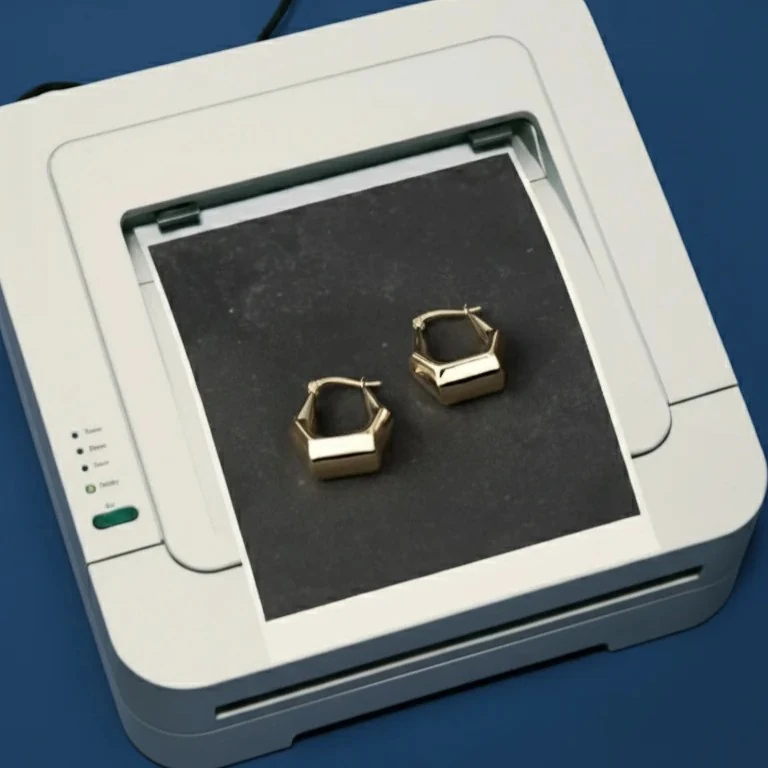 14 Ayar Altın Geometrik Retro Kadın Halka Küpe