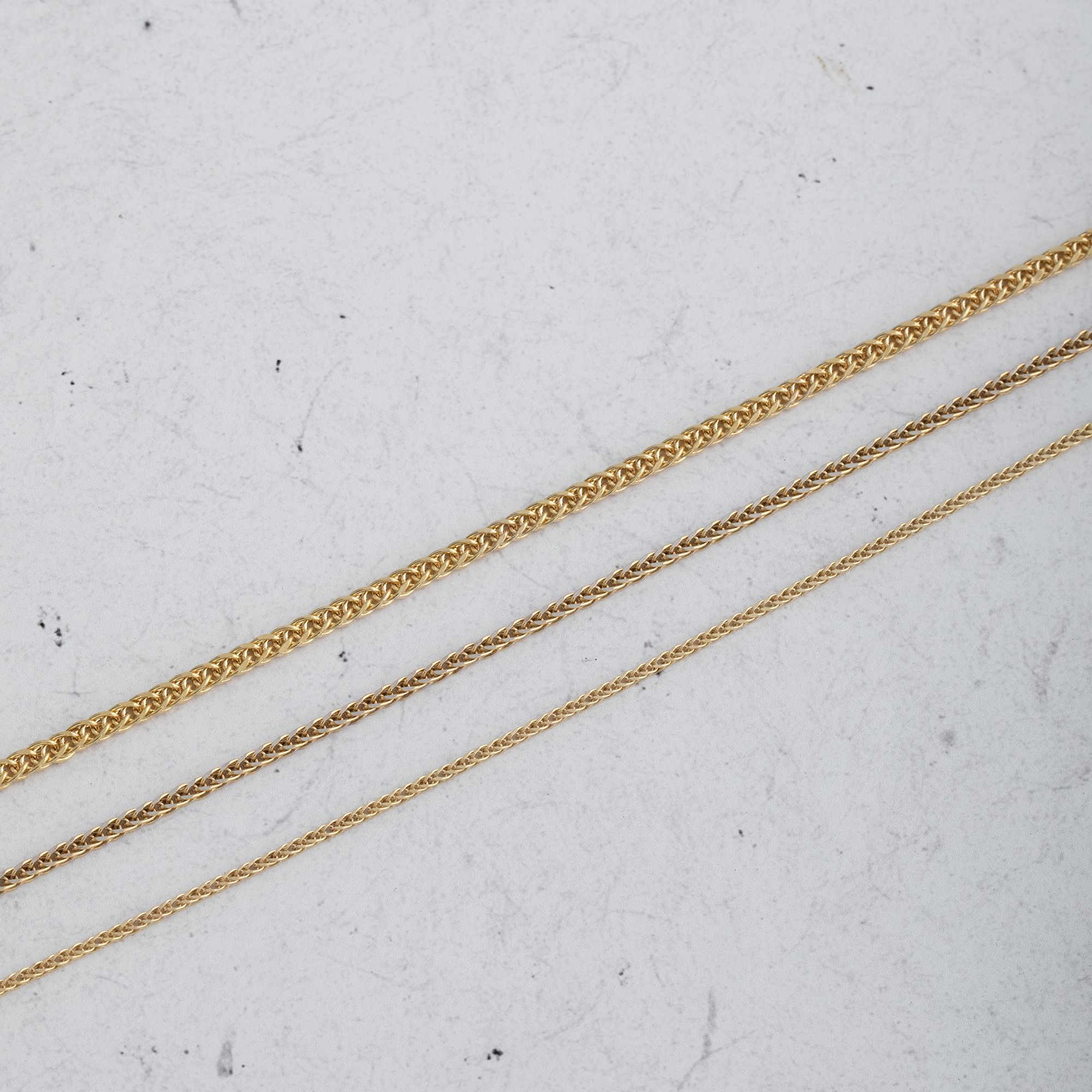 14 Ayar Altın Tilki Kuyruğu Unisex Zincir (2.00 mm)
