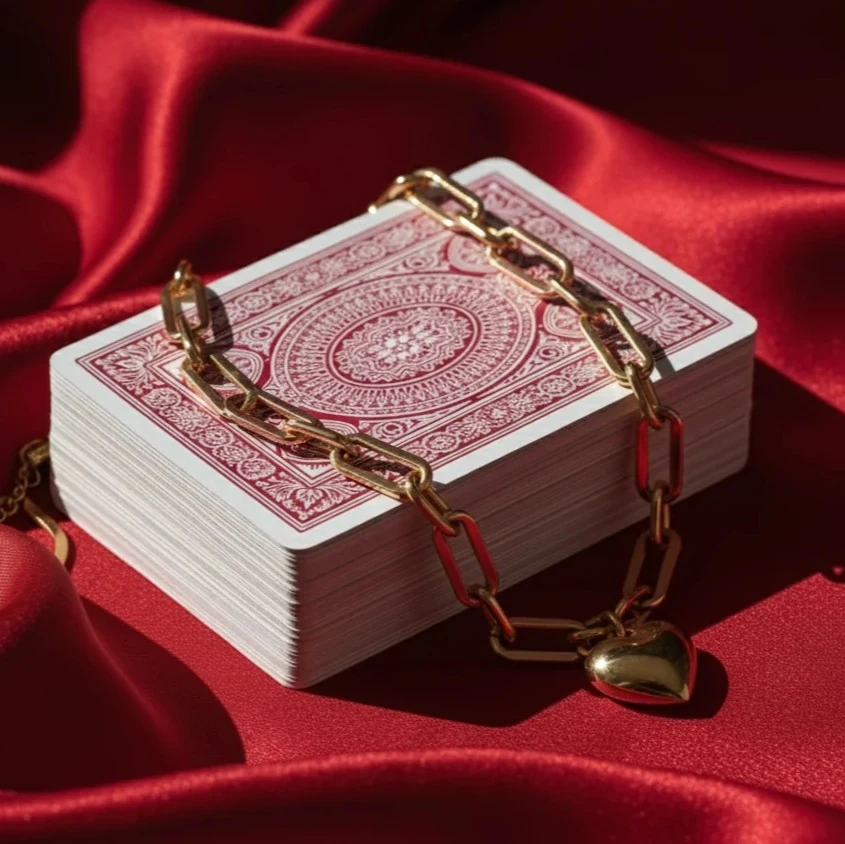 14 Ayar Altın Ataç Zincirli Kalp Charm Kadın Bileklik