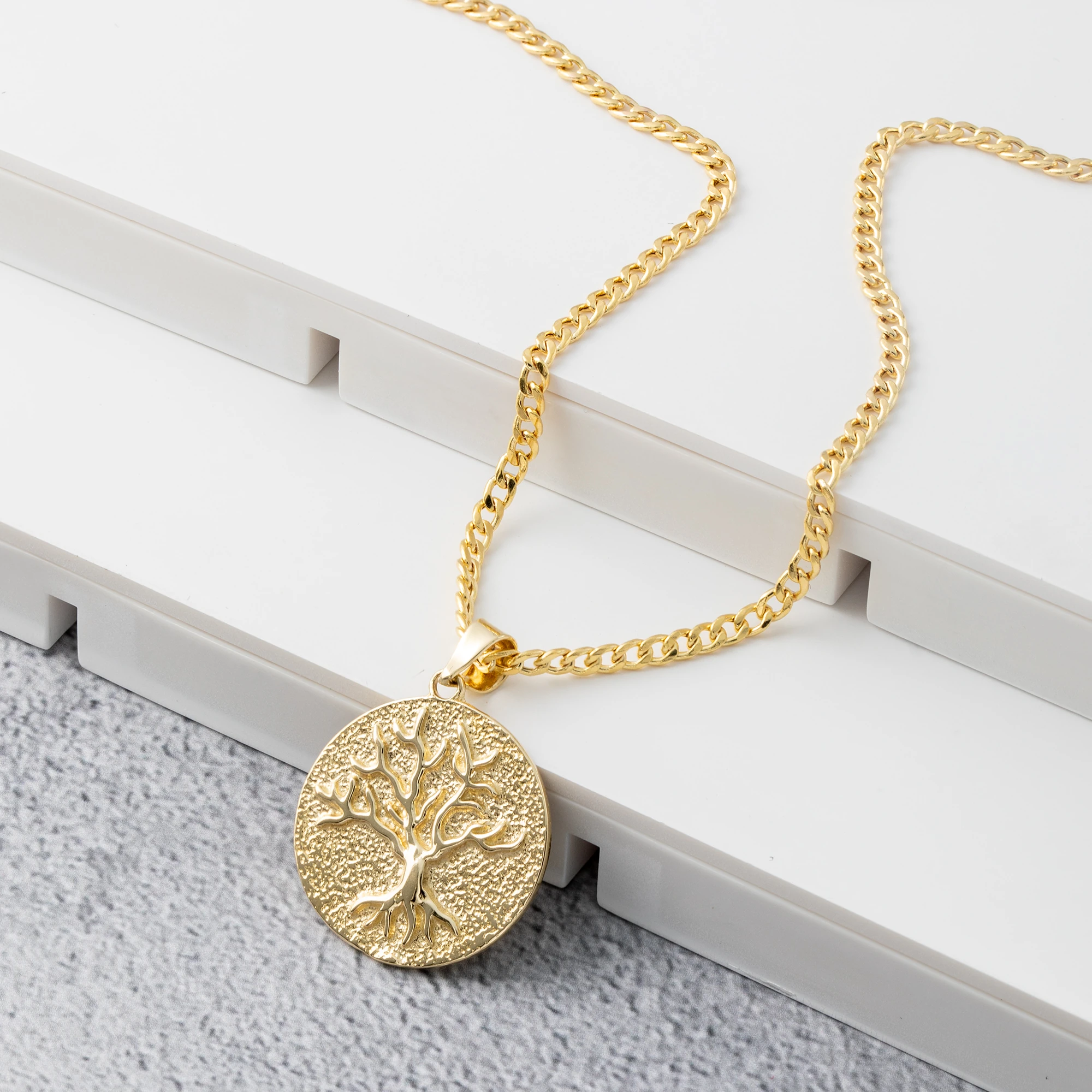 14 Ayar Altın Hayat Ağacı Kadın Kolye