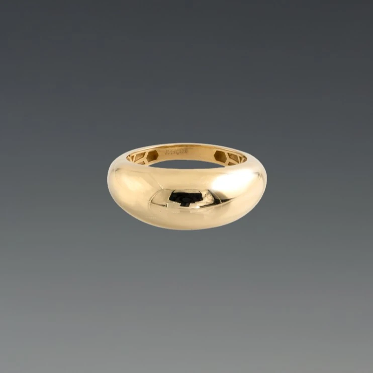 14 Ayar Altın Bombeli Kadın Yüzük