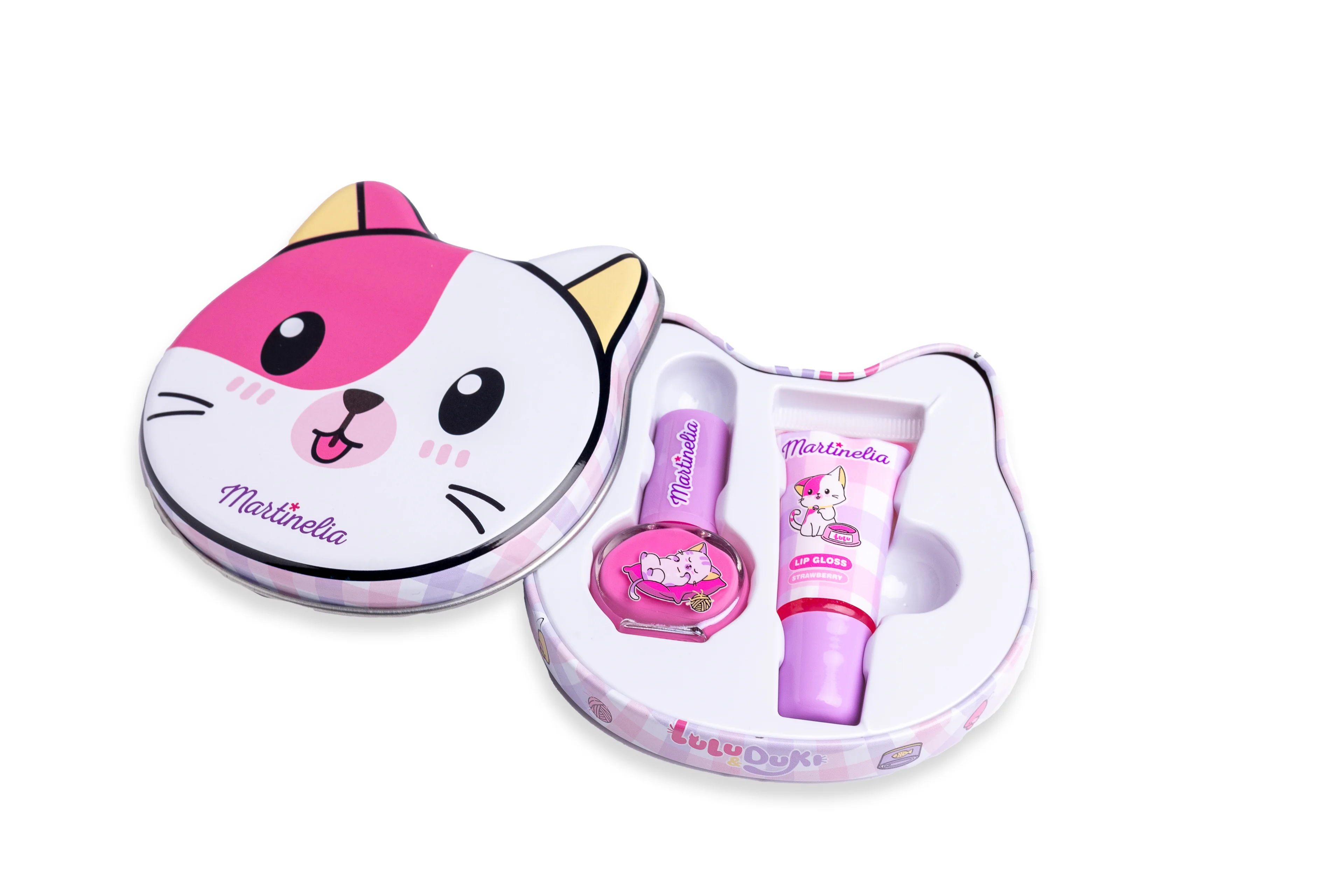 Martinelia Lulu&Duky Kız Çocuk Teneke Kutulu Oje ve Dudak Parlatıcısı Seti