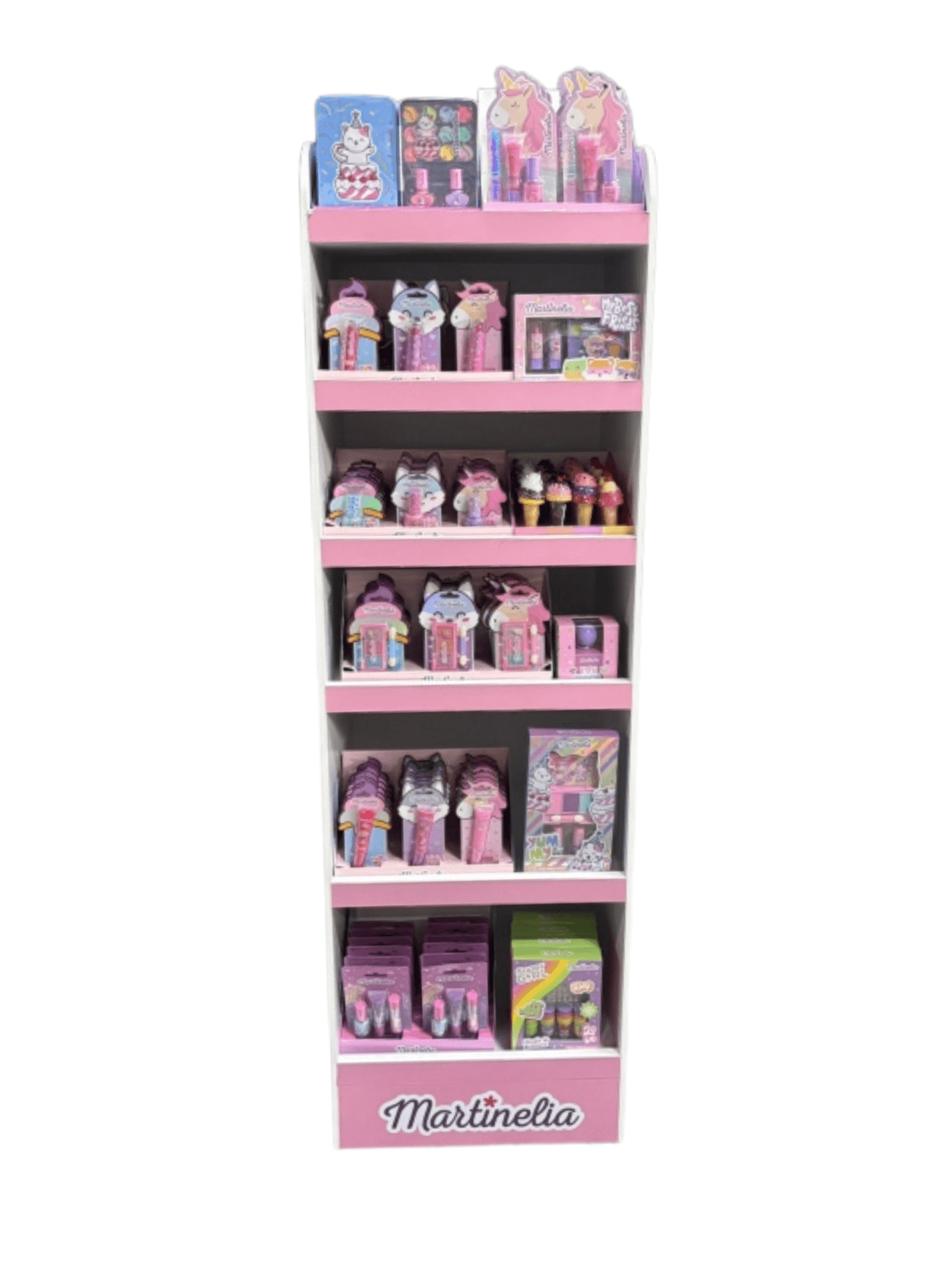 Sticker'lı Ahşap Stand 6 Raflı