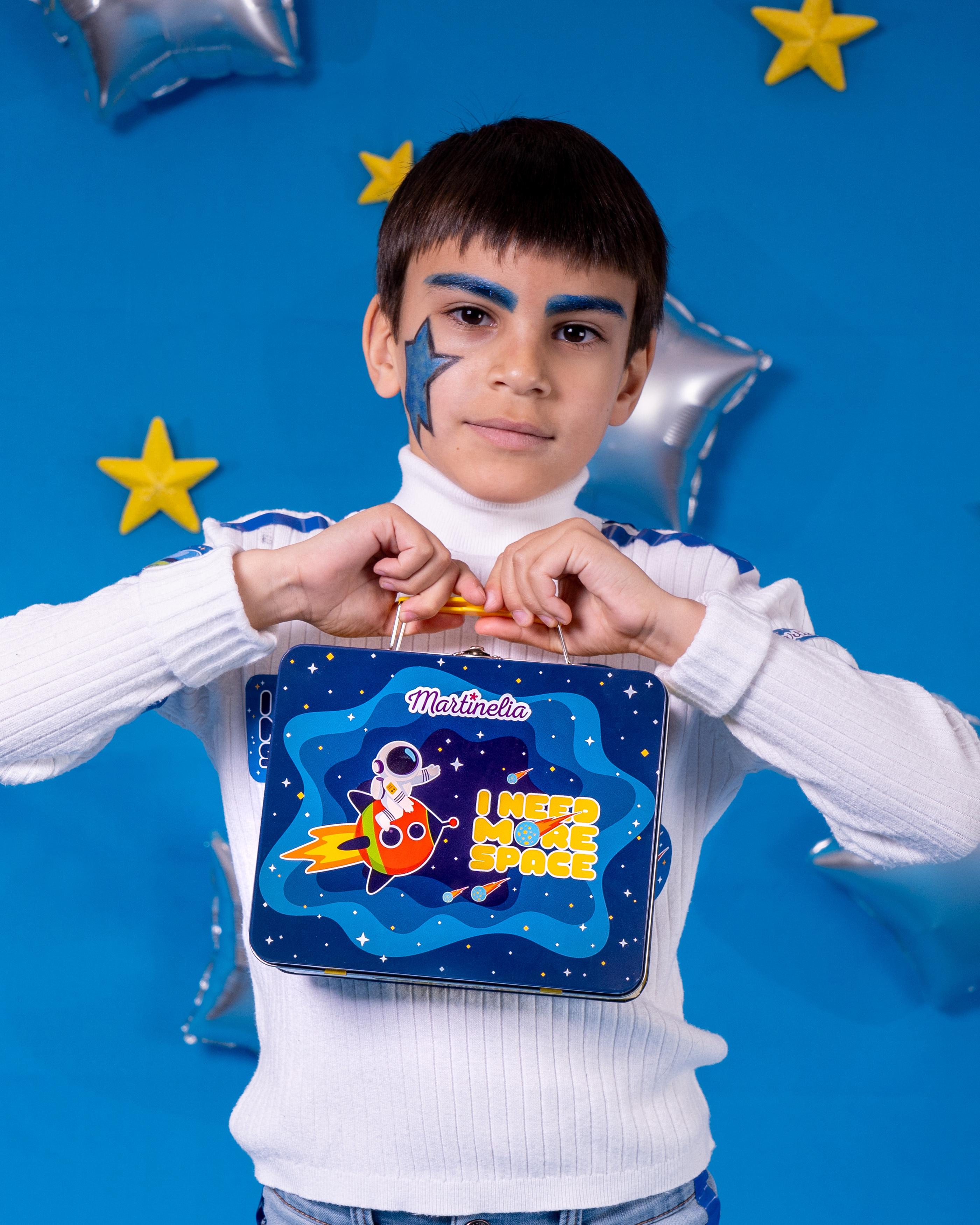 Martinelia Space Erkek Çocuk Metal Kutulu Şampuan ve Parfüm Banyo Seti