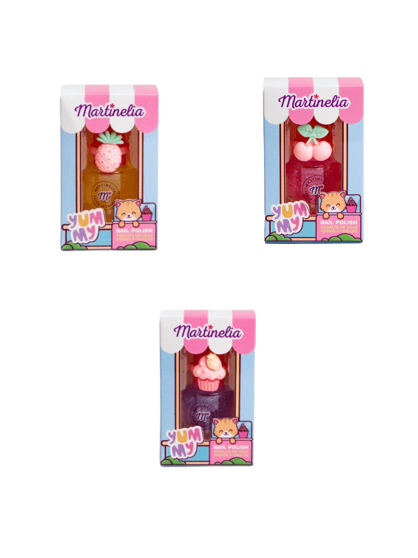 Martinelia Yummy Kız Çocuk Su Bazlı Parlatıcı Oje & Yüzük Seti (12 Adet)