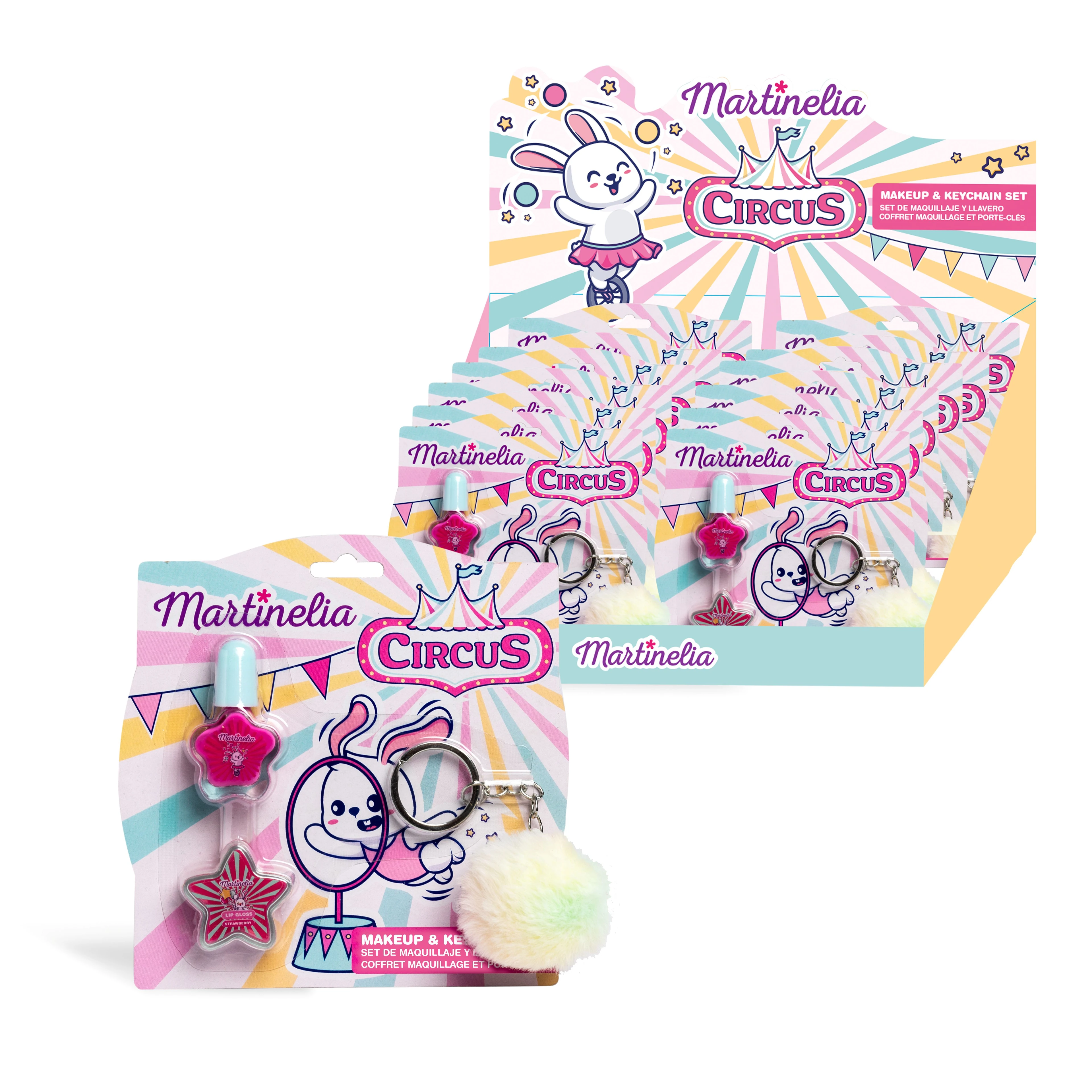 Martinelia Circus Kız Çocuk Oje, Dudak Parlatısıcı ve Anahtarlık Seti (12 Adet)