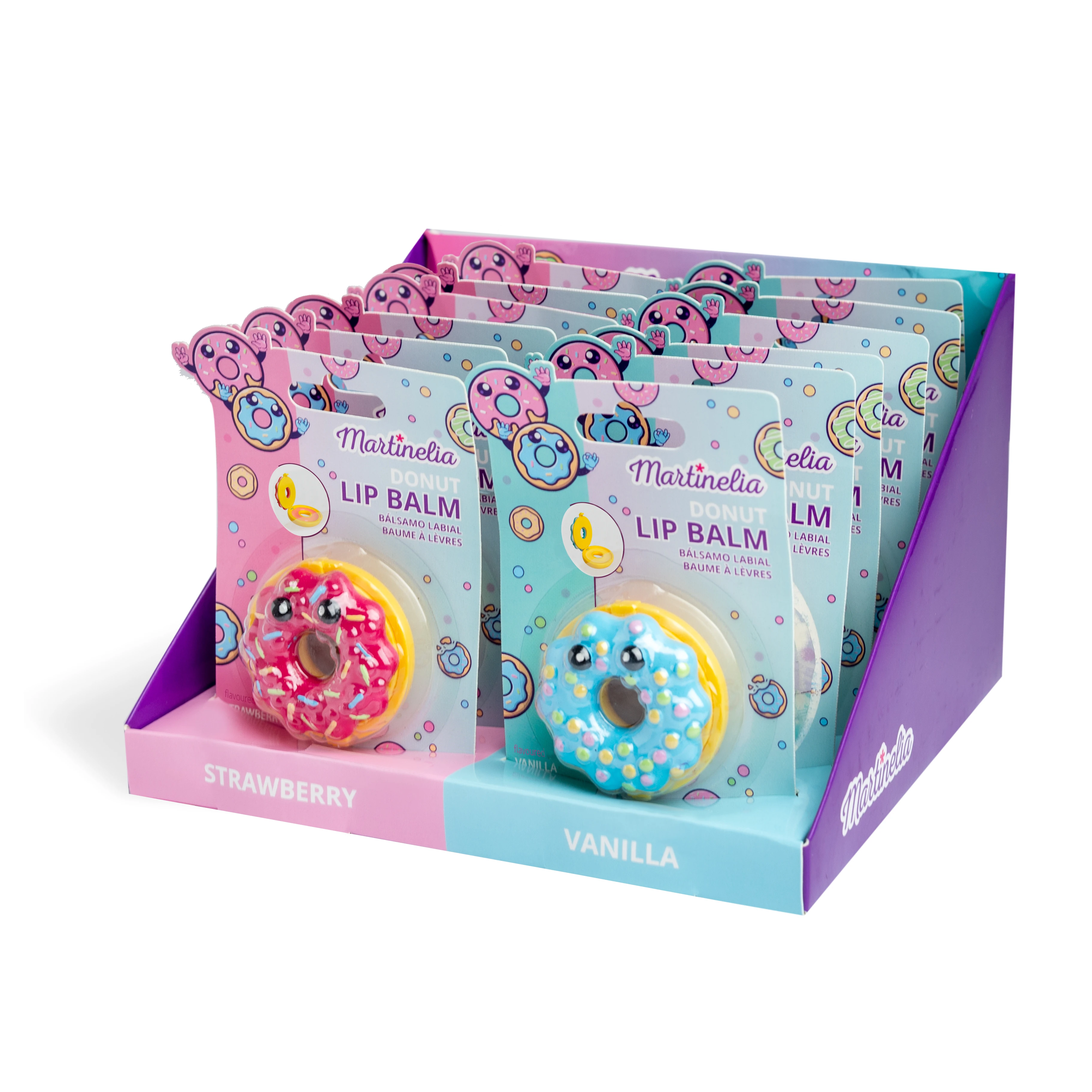 Martinelia World Donut Anahtarlık Şeklinde Dudak Balmı (12 Adet)