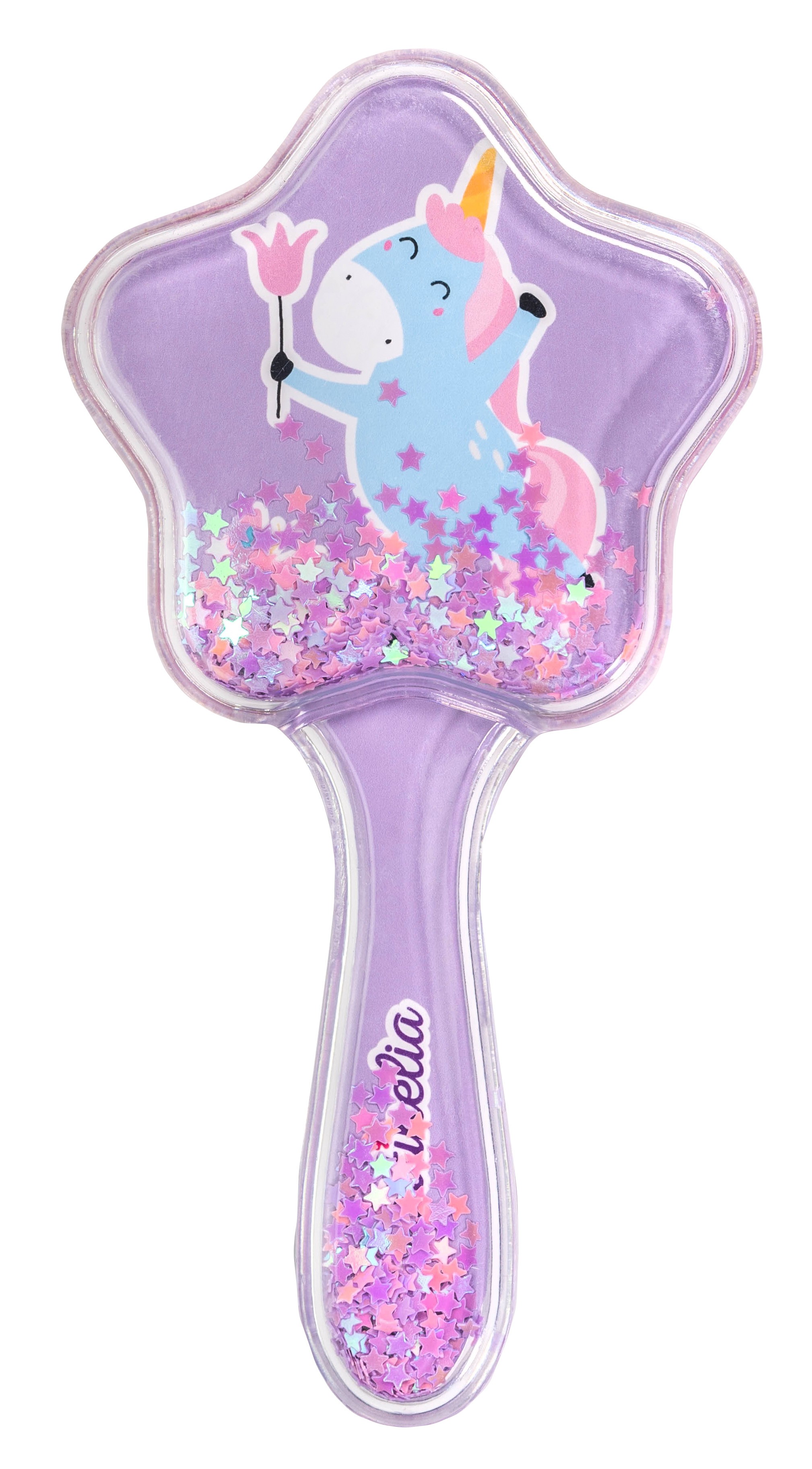 Martinelia İçi Pırıltılı Kız Çocuk Unicorn Saç Fırçası-Mor(1 Adet)