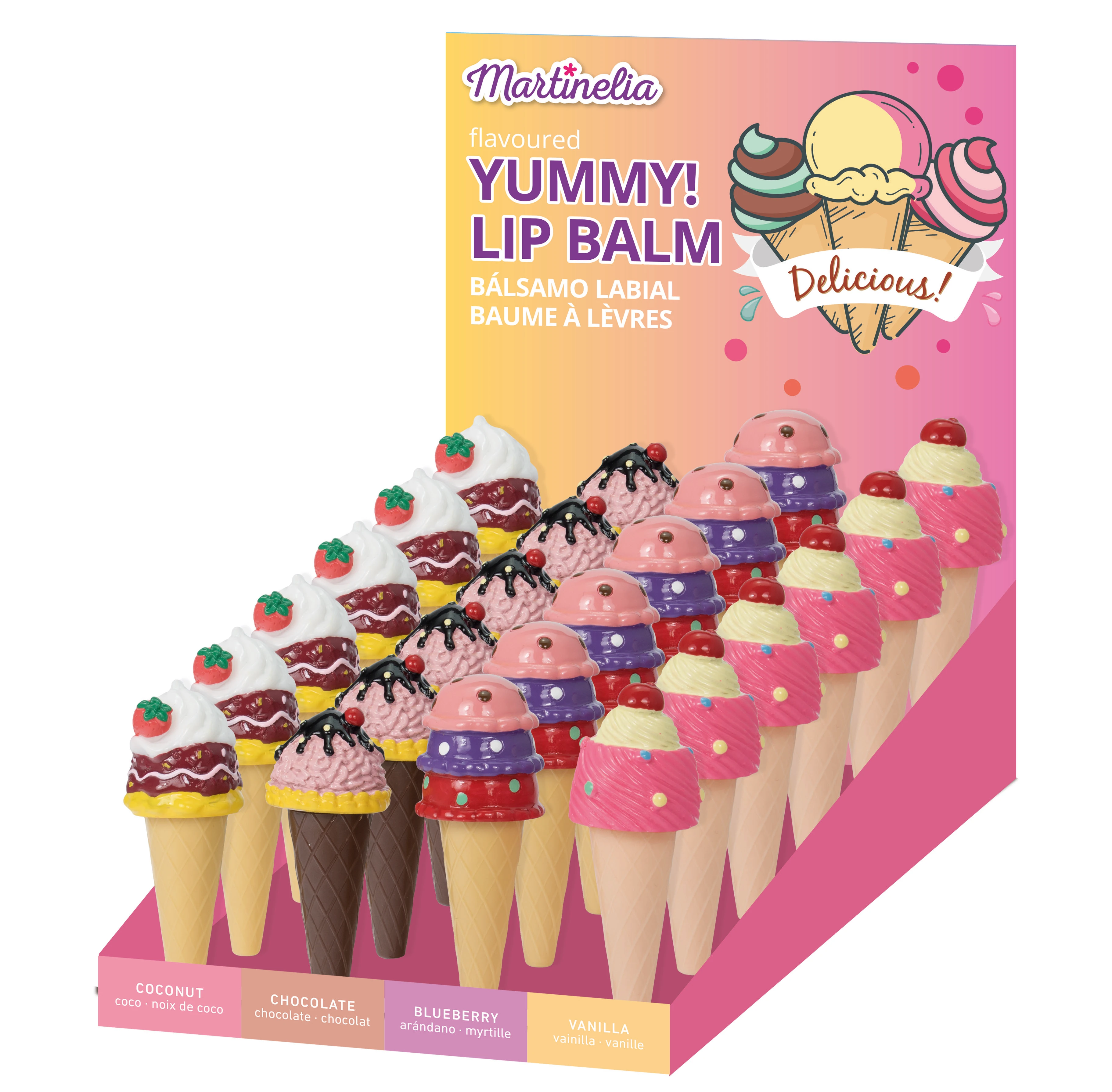 Martinelia Dondurma Figürlü Kız Çocuk Dudak Parlatıcısı (24 Adet)