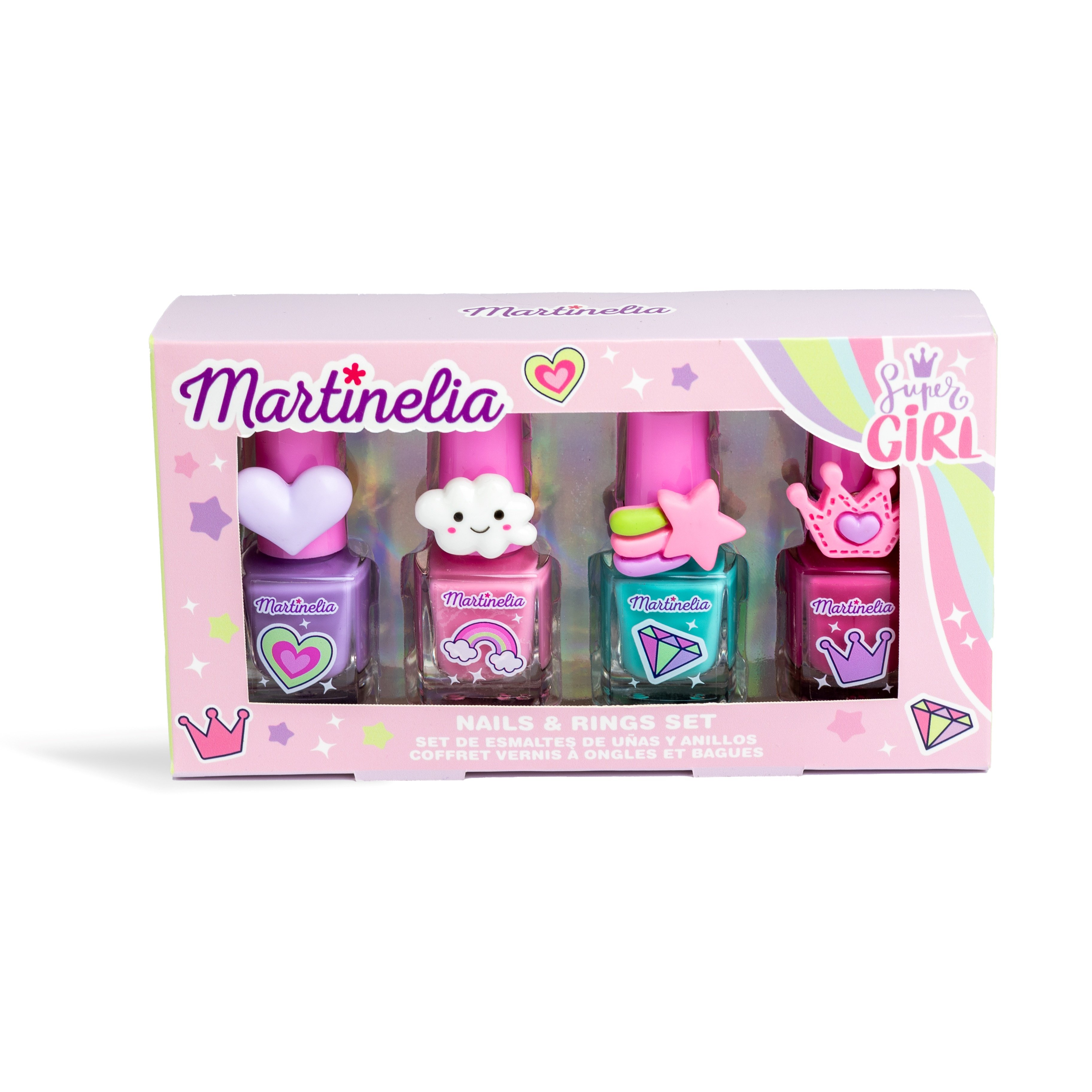 Martinelia Super Girl Kız Çocuk 4'lü Oje ve Yüzük Seti (1 Adet)
