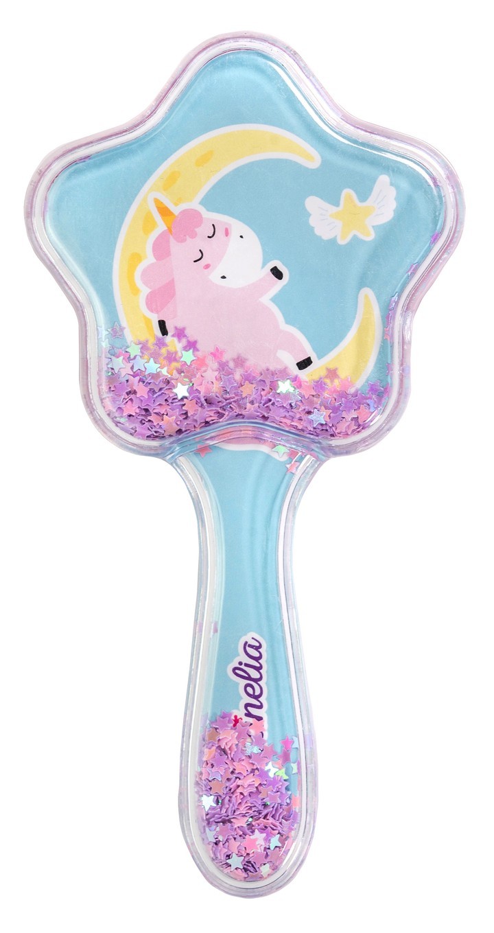 Martinelia İçi Pırıltılı Kız Çocuk Unicorn Saç Fırçası-Mavi (1 Adet)