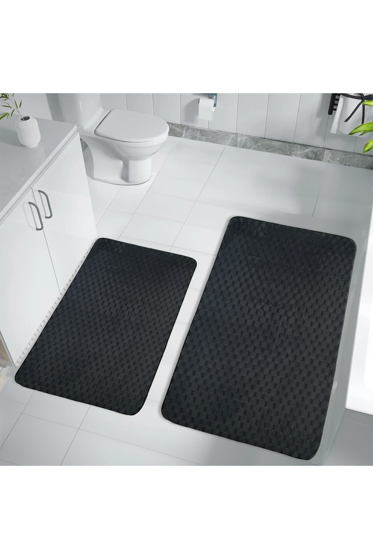 Söğüt Kaymaz Taban, Yumuşacık, Süper Emici 2'li Banyo Paspası Seti 