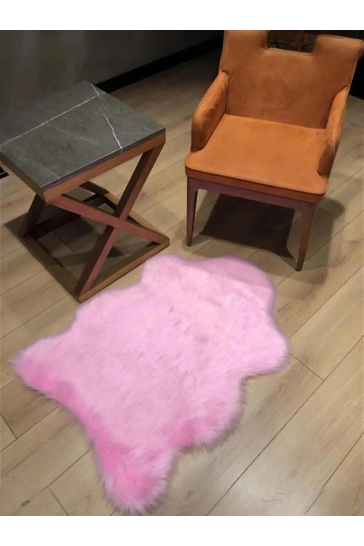 Puffin Yumuşacık Kuzu Post Kaymaz Taban Kürk Halı Makinede Yıkanabilir