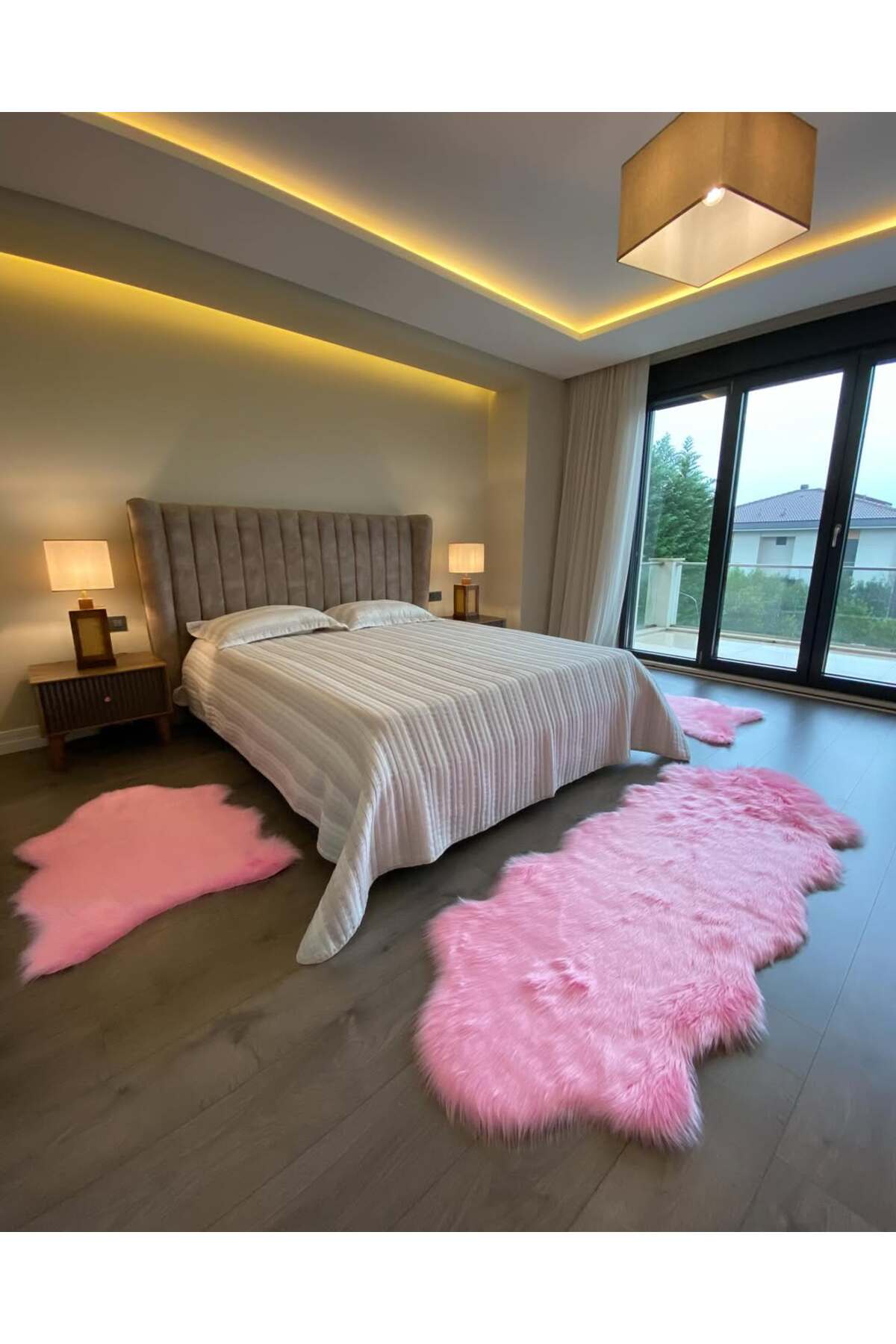 Puffin Yumuşacık Kuzu Post Kaymaz Taban Kürk Halı Makinede Yıkanabilir