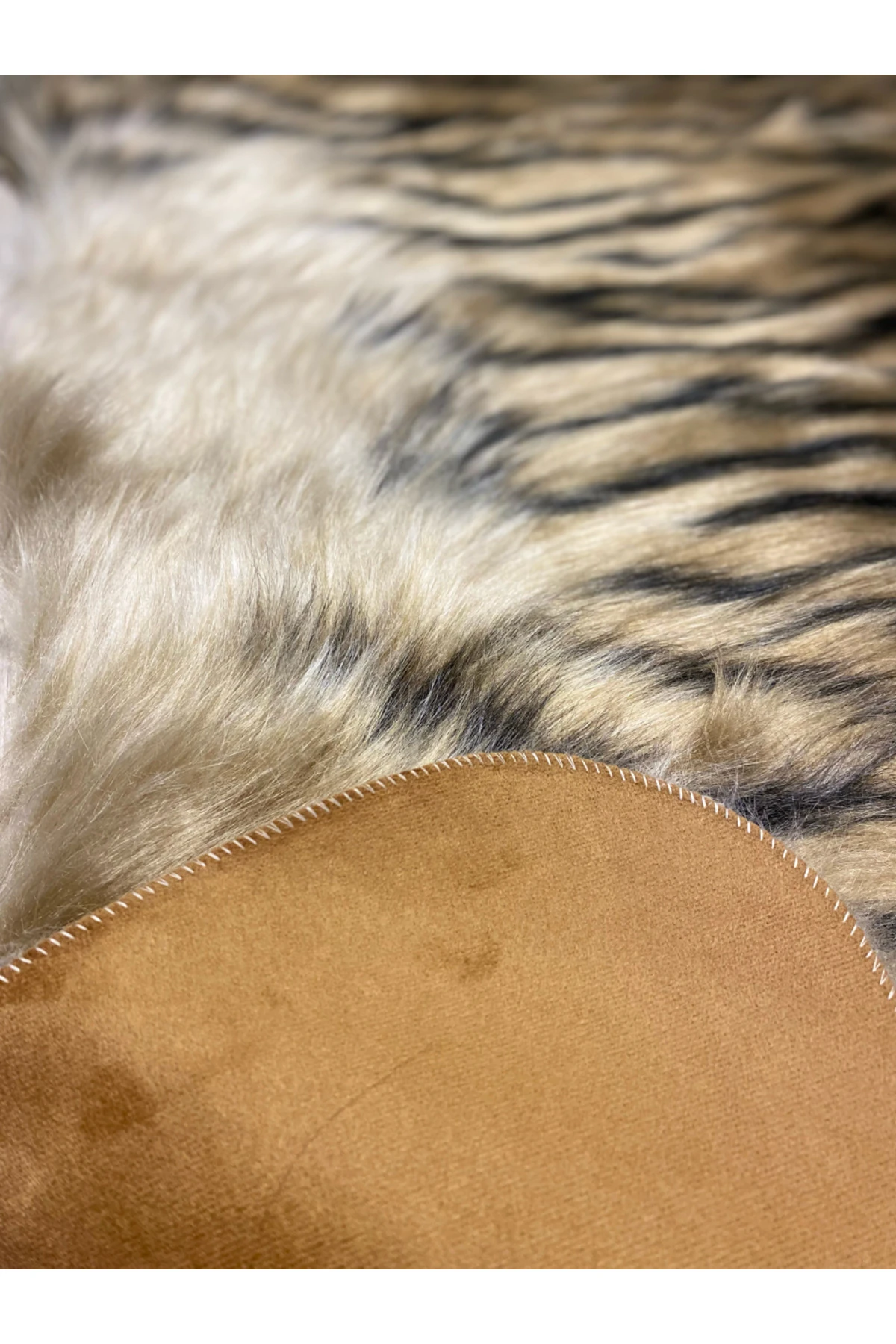 Tiger Süet Taban, Yumuşacık Yıkanabilir Lüks Kaplan Kürk Halı Post 100x150