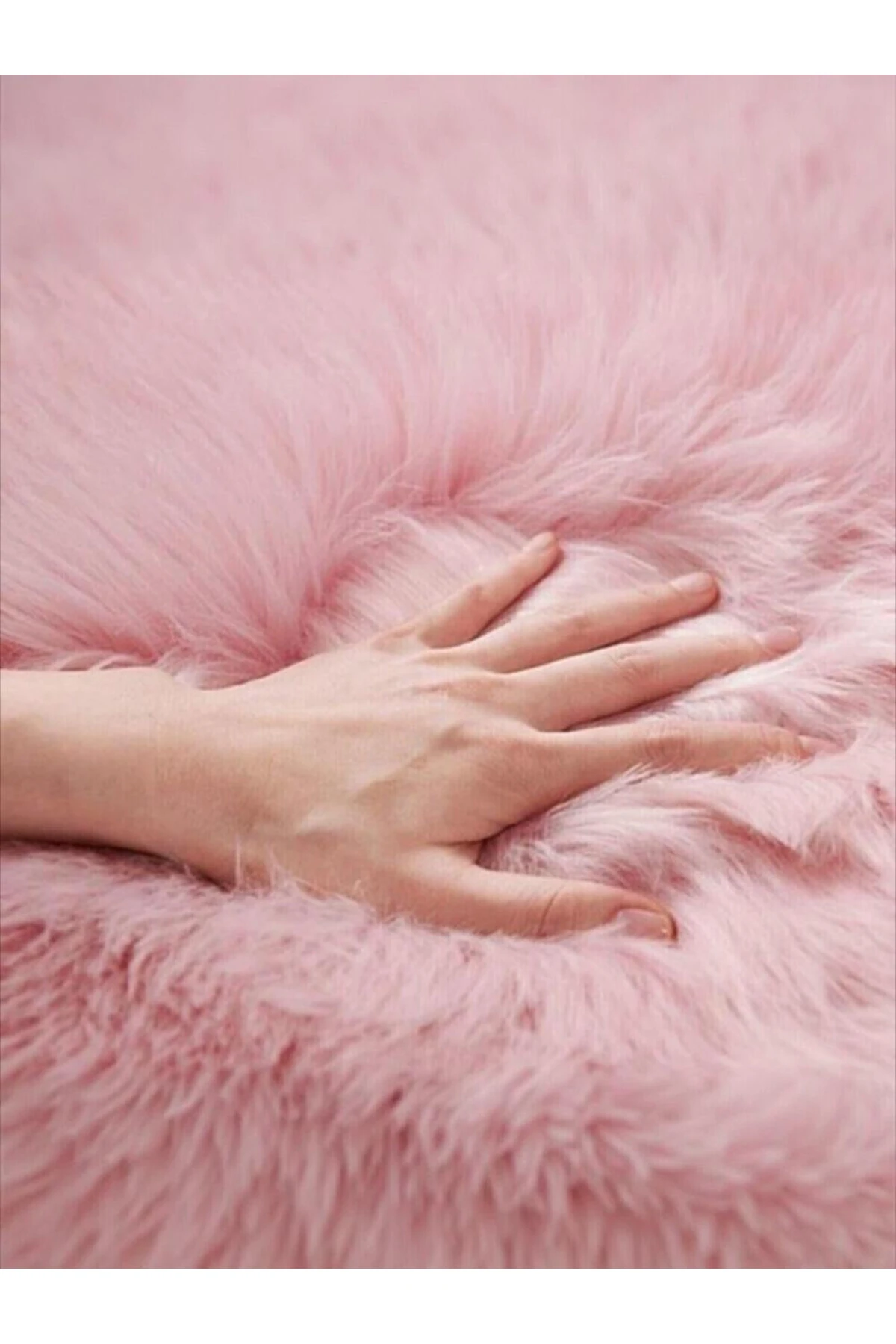 Puffin Yumuşacık Kuzu Post Kaymaz Taban Kürk Halı Makinede Yıkanabilir