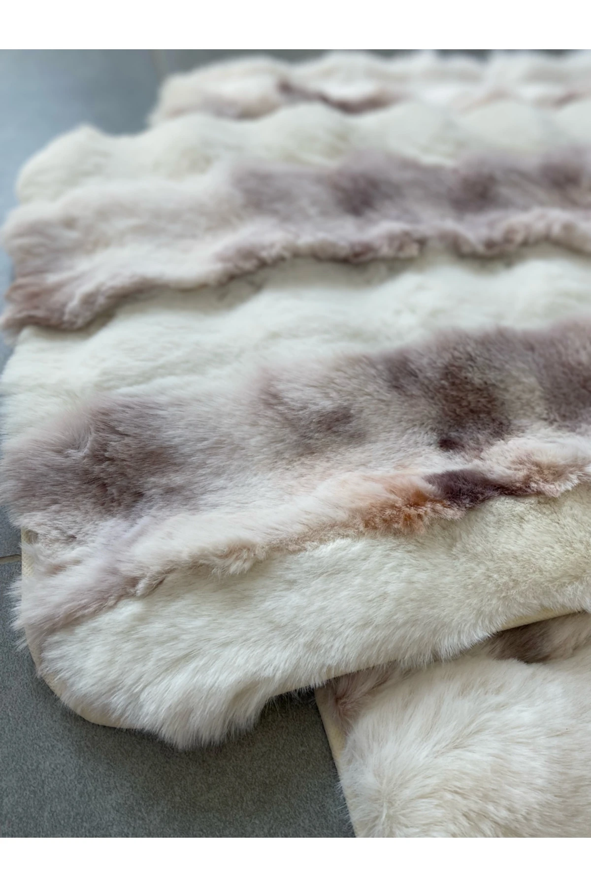 Serante Tavşan Tüyü, Kaymaz Taban, Pofuduk, Yumuşacık, Ultra Lüks, Yıkanabilir 2'li Banyo Paspası