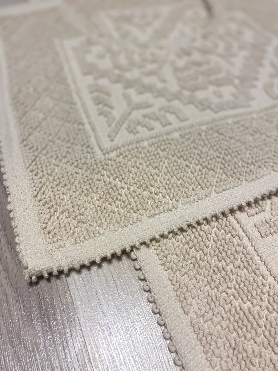 CottonFeel %100 Pamuk Kilim Süper Emici Banyo Paspası Seti 2'li 50x80 - 40x50