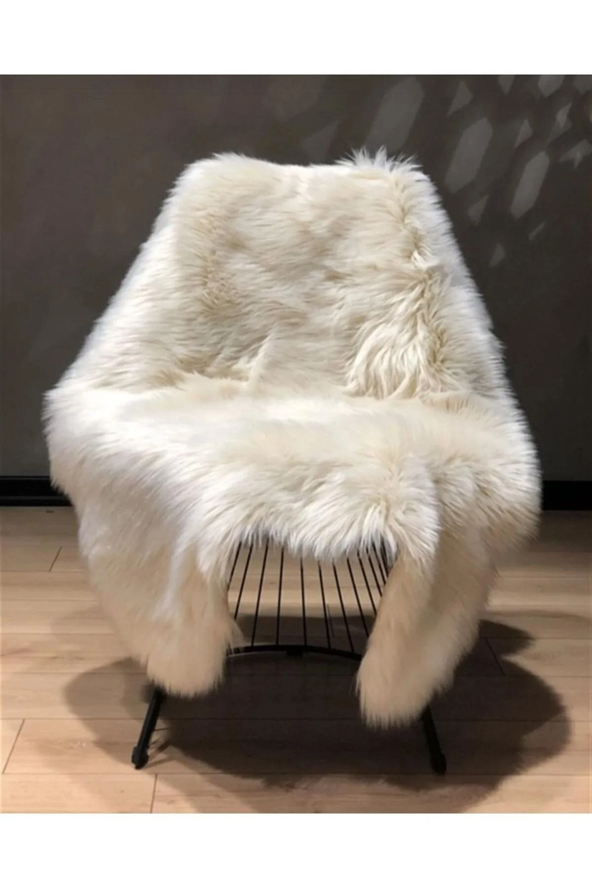 Kuzu Post Üst Kalite Yıkanabilir Yumuşak Dokulu Peluş Halı - kemi̇k