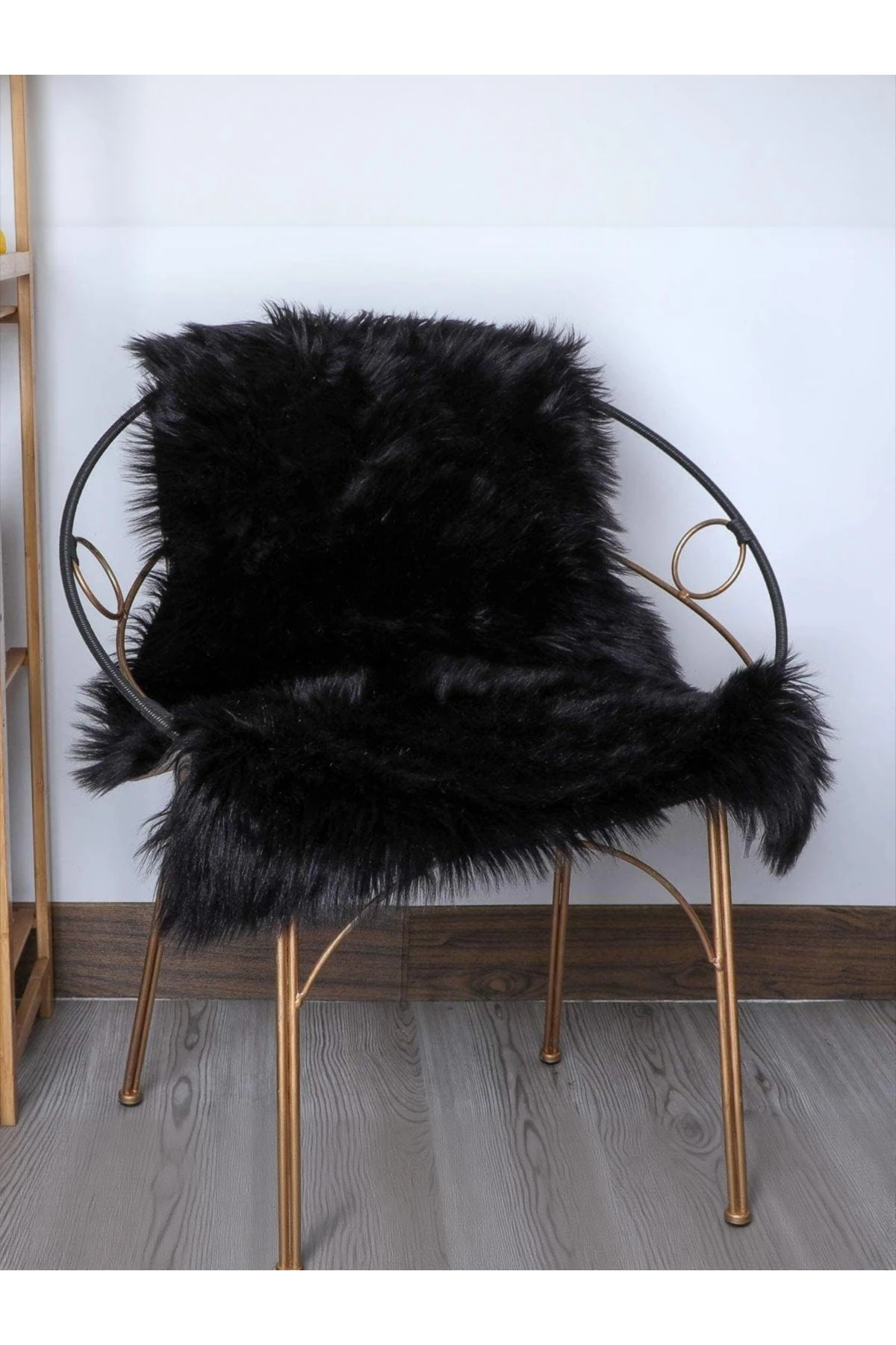 Kuzu Post Üst Kalite Yıkanabilir Yumuşak Dokulu Peluş Halı - si̇yah