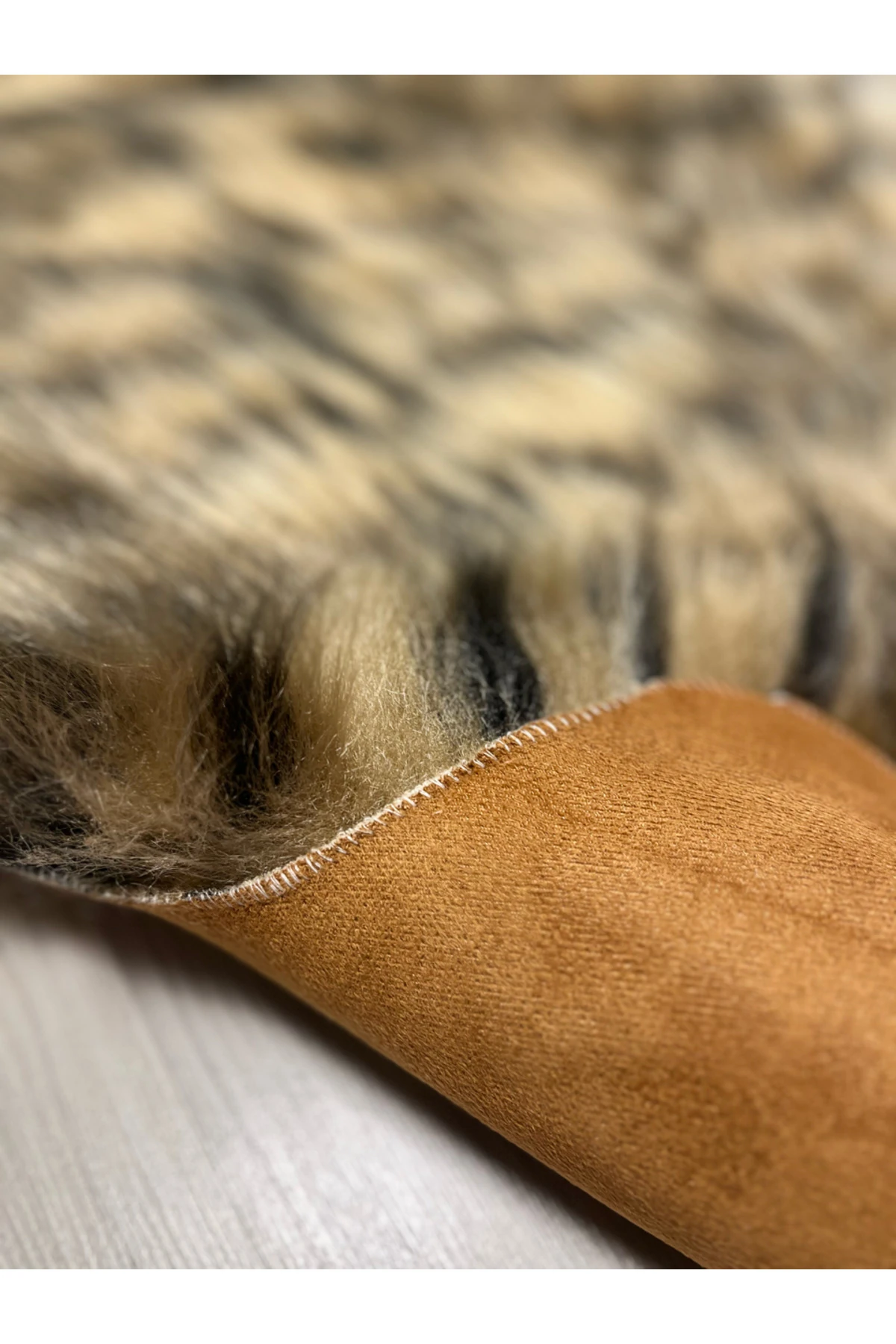 Tiger Süet Taban, Yumuşacık, Yıkanabilir Lüks Kaplan Çift Kafa Yumuşacık Kürk Halı Kuzu Post 80x150