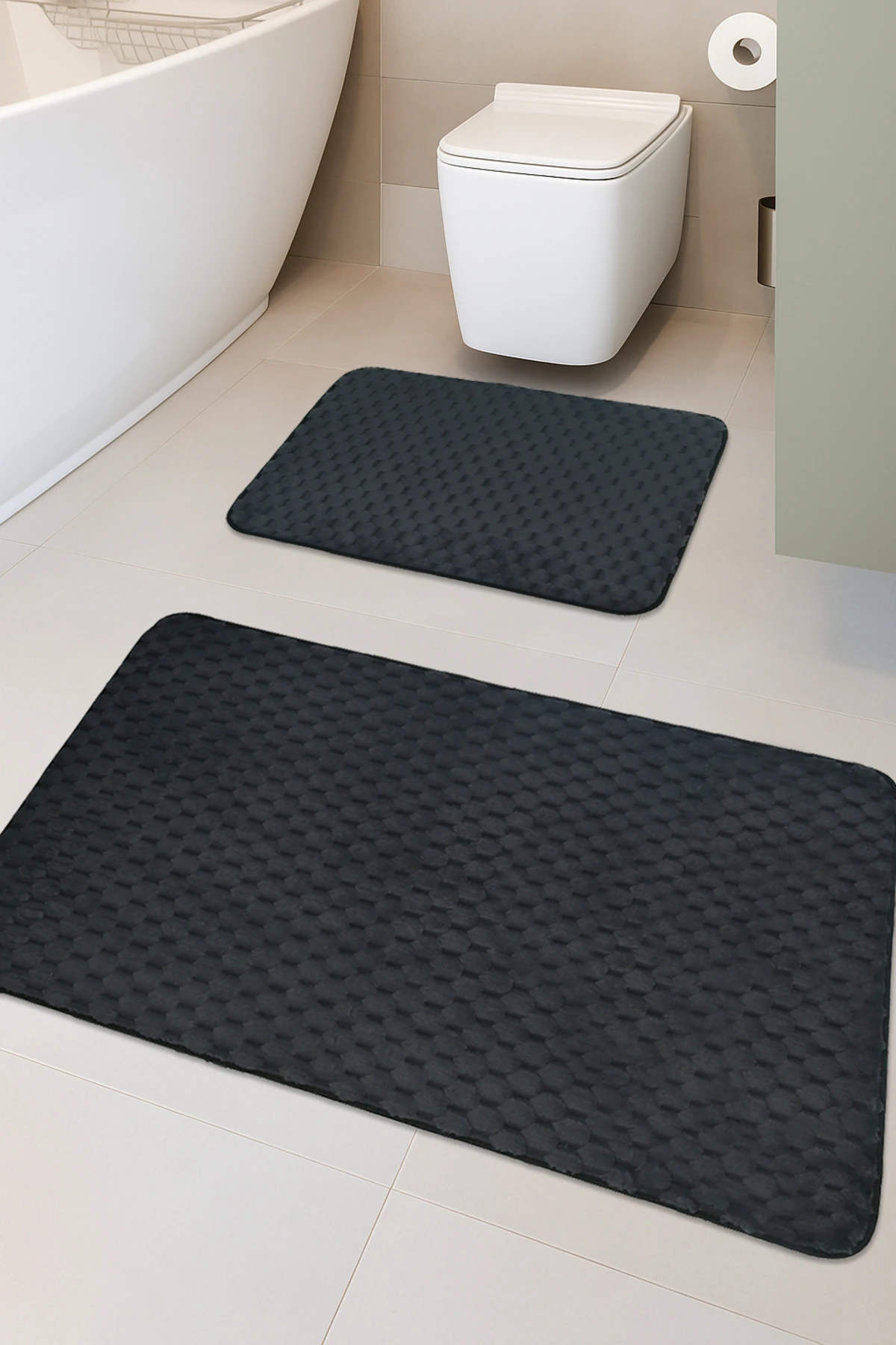 Söğüt Kaymaz Taban, Yumuşacık, Süper Emici 2'li Banyo Paspası Seti 