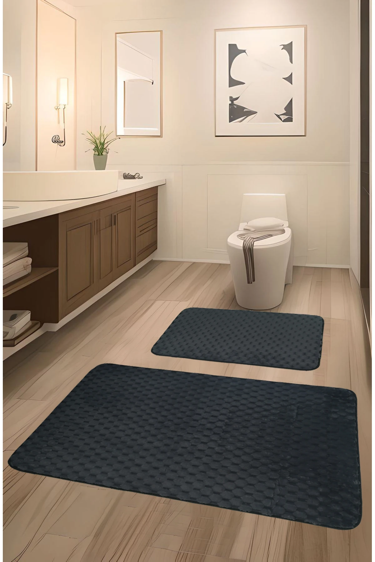 Söğüt Kaymaz Taban, Yumuşacık, Süper Emici 2'li Banyo Paspası Seti 