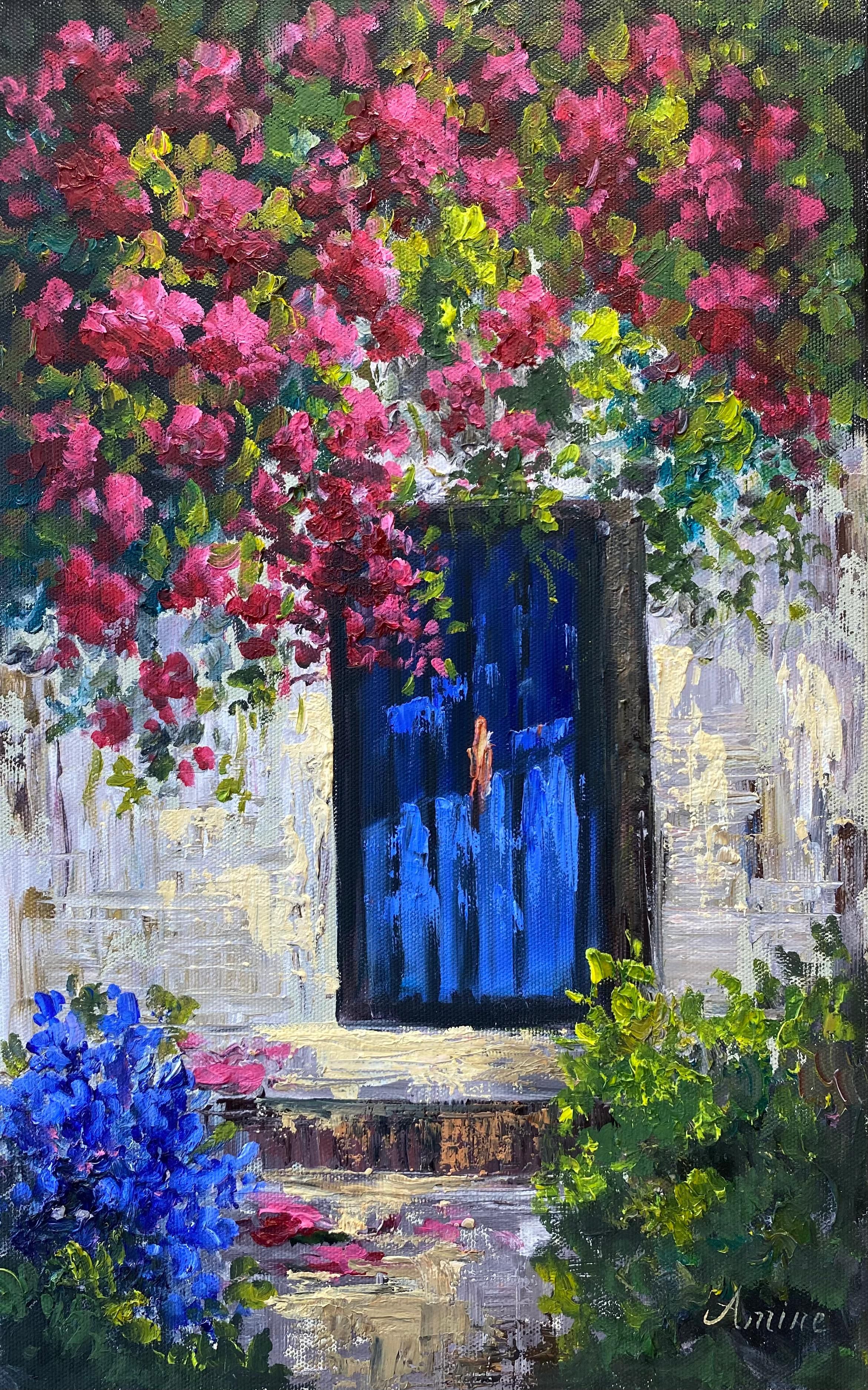 PEMBE ÇİÇEKLİ KAPI